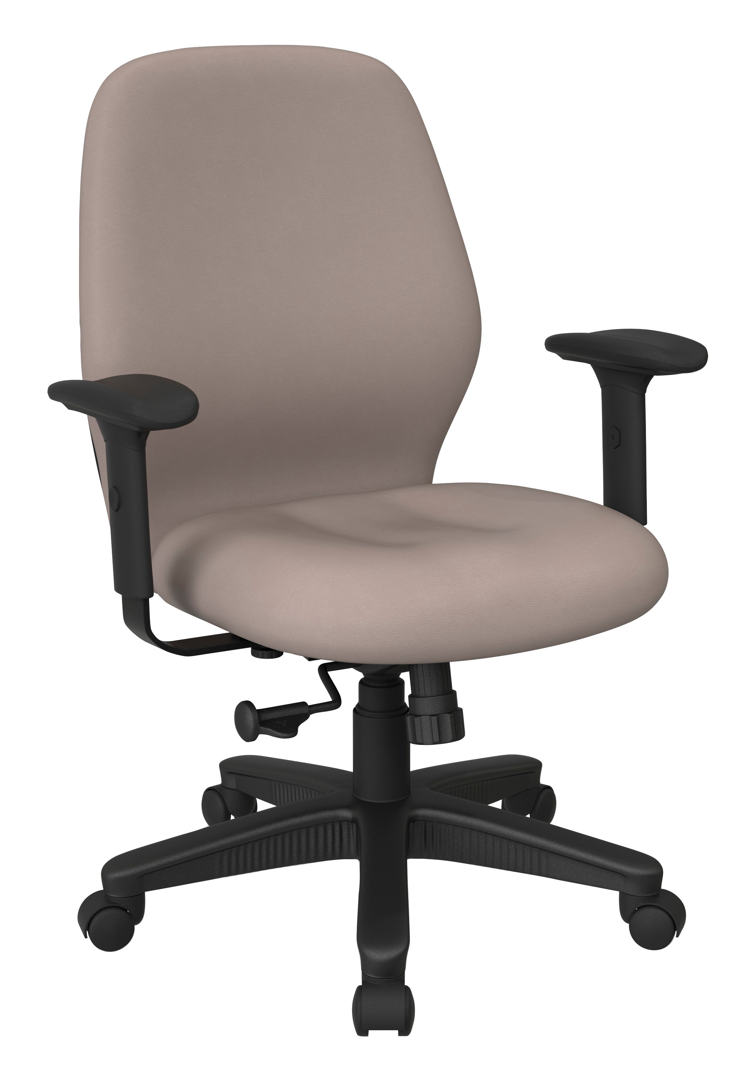 Mid Back 2-to-1 synchro Tilt Chair with 2 -Way Adjustable Soft padded Arms