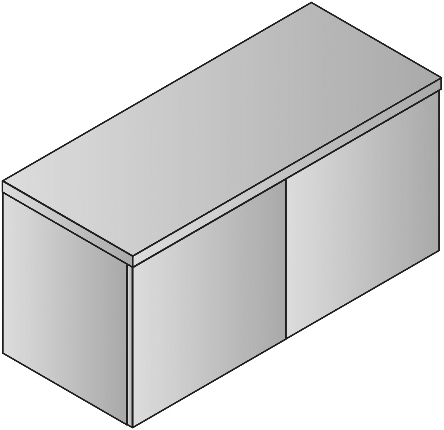 Wall-Mount Overhead with Glass Doors