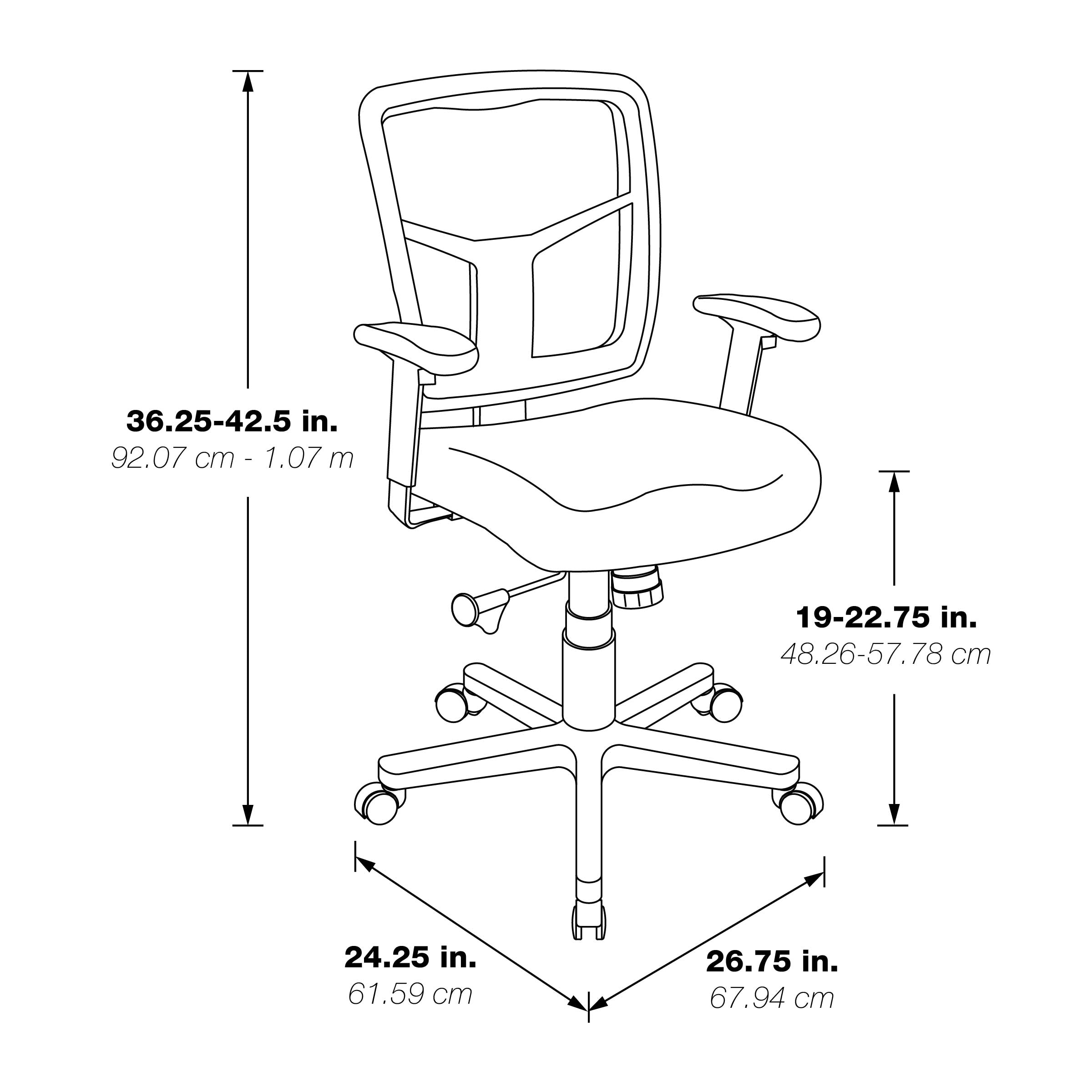 Blue Air Mist Mesh Back Chair