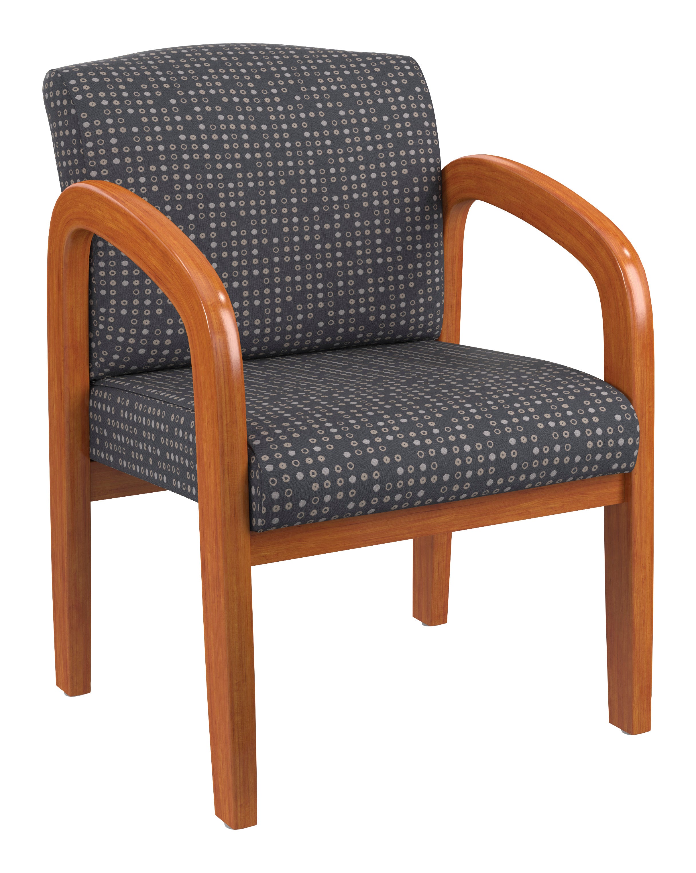 Medium Oak Finish Wood Visitor Chair
