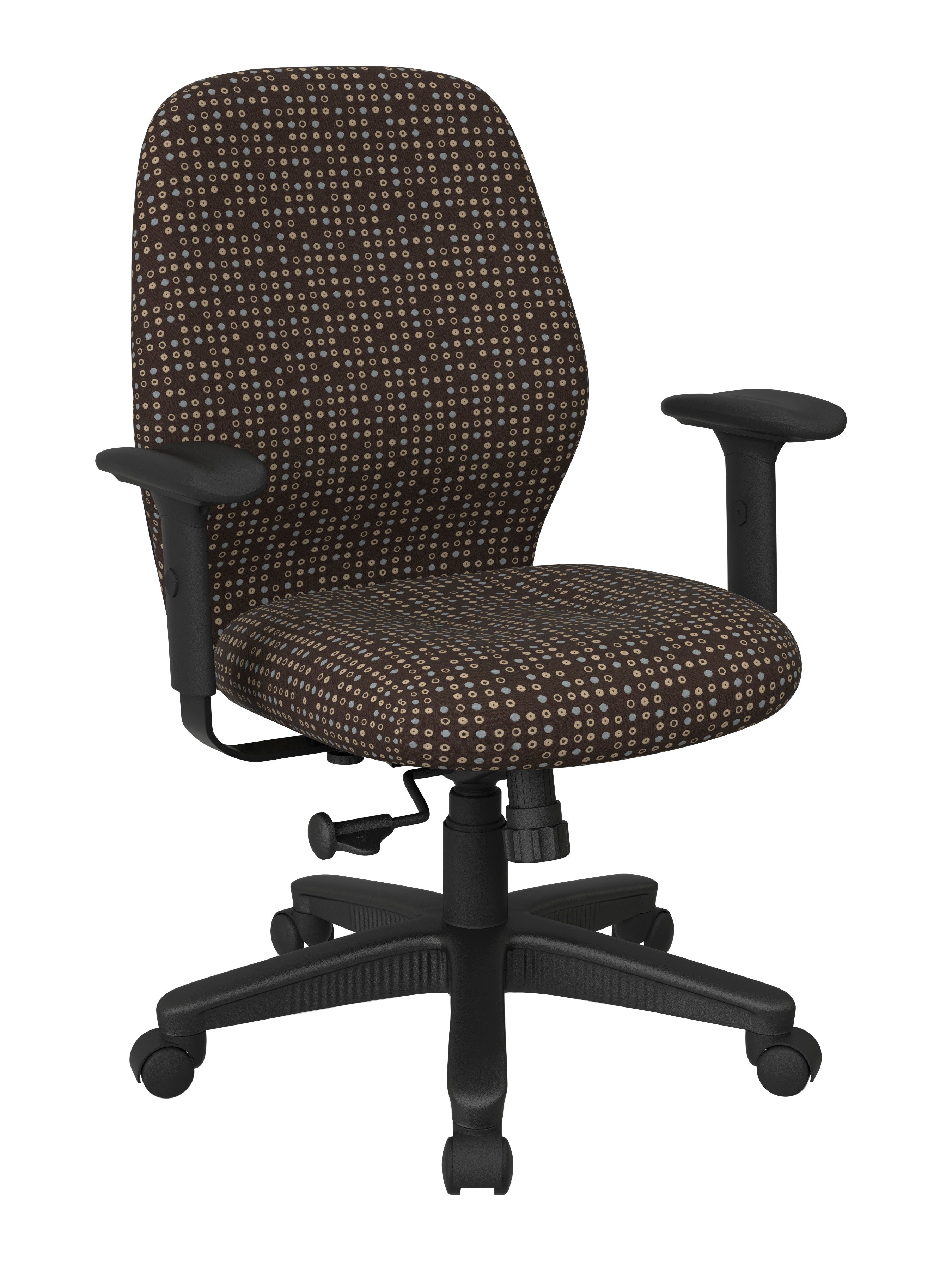 Mid Back 2-to-1 synchro Tilt Chair with 2 -Way Adjustable Soft padded Arms
