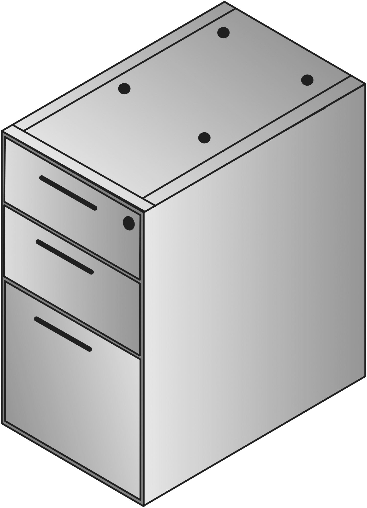 Napa Box/Box/File Pedestal