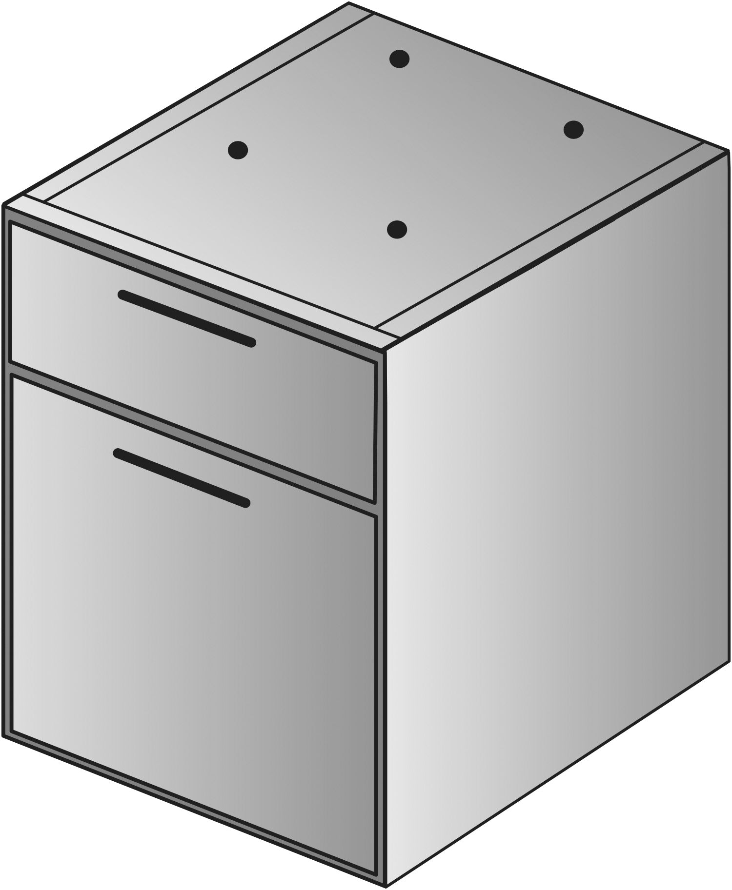 Napa Box/File Hanging Pedestal, 18"D