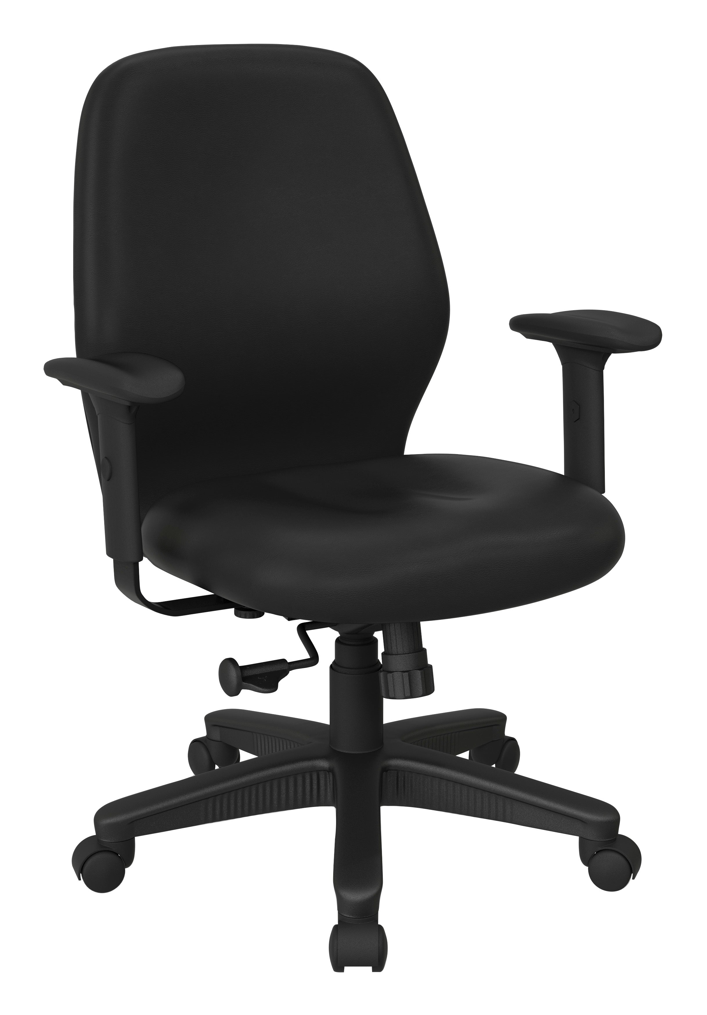 Mid Back 2-to-1 synchro Tilt Chair with 2 -Way Adjustable Soft padded Arms