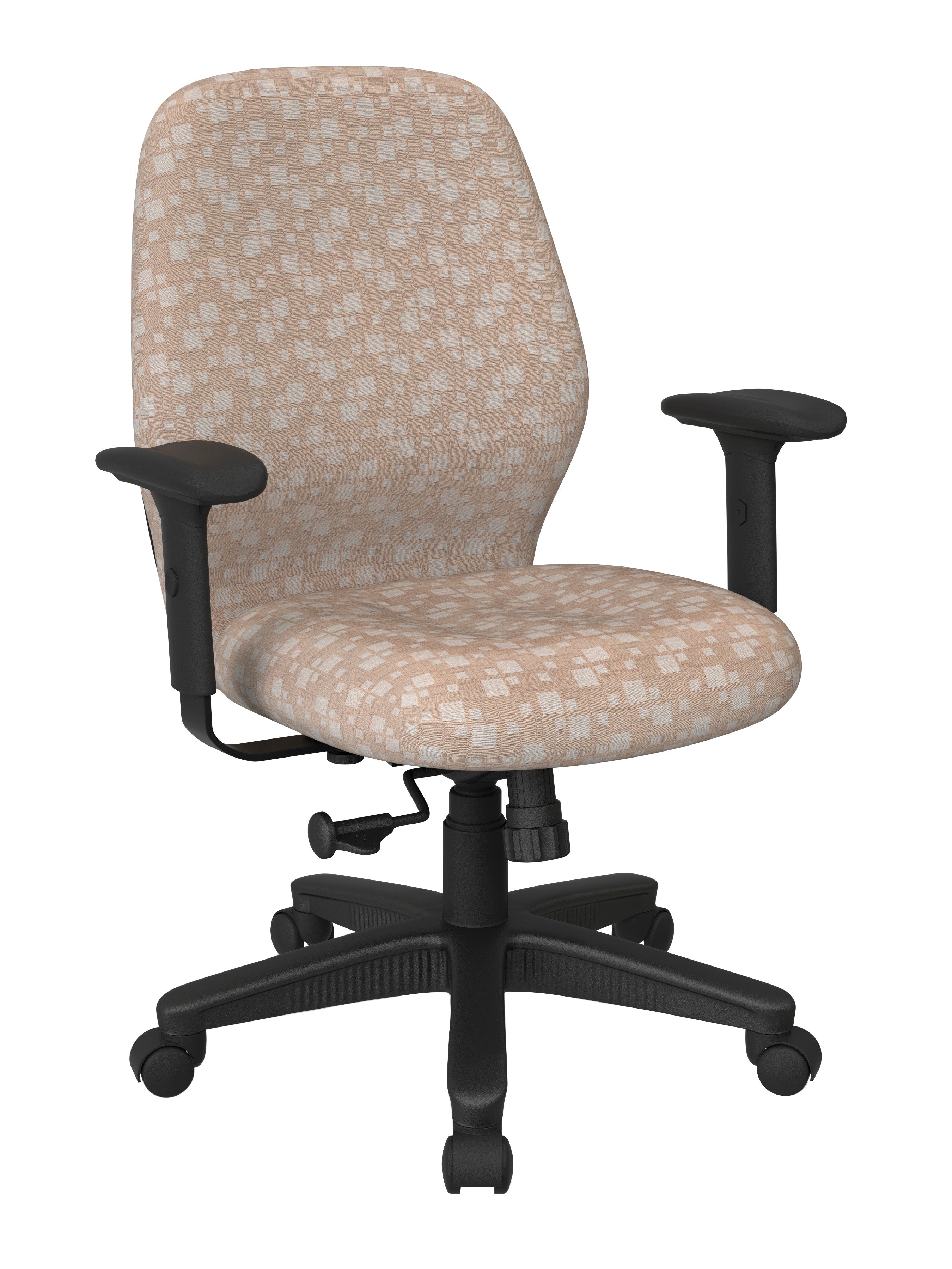 Mid Back 2-to-1 synchro Tilt Chair with 2 -Way Adjustable Soft padded Arms