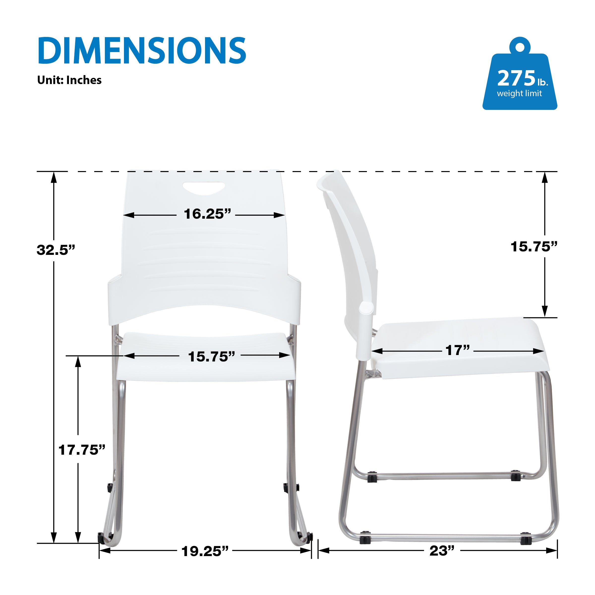 Sled Base Leg Stack Chair