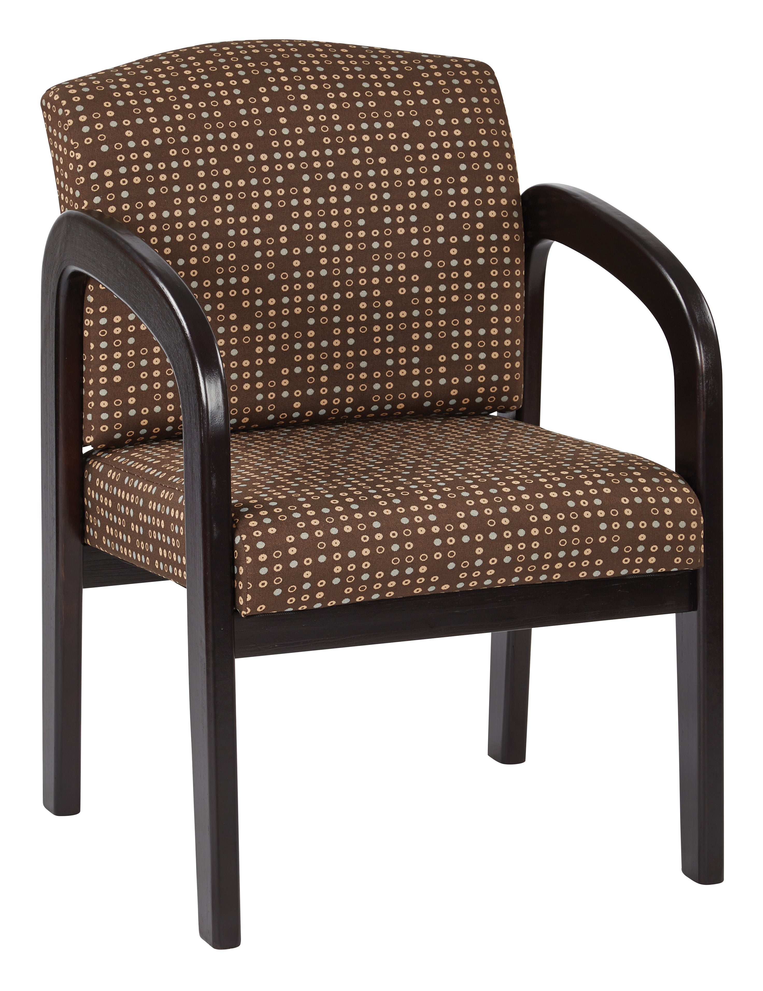 Espresso Finish Wood Visitor Chair