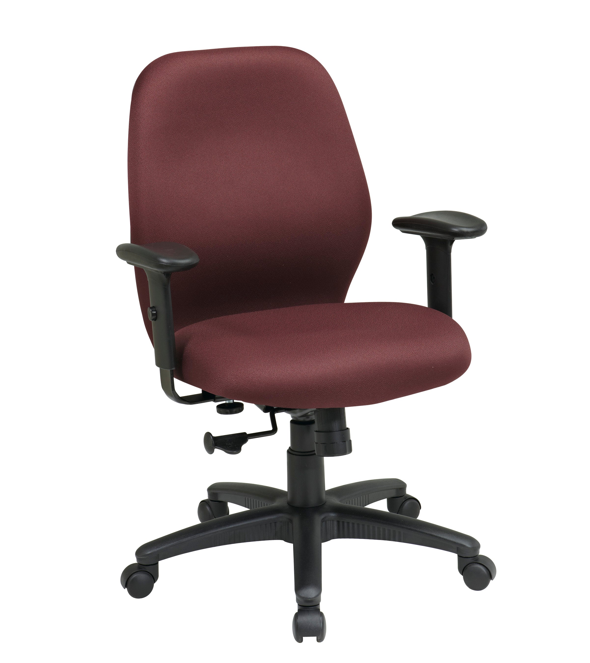 Mid Back 2-to-1 synchro Tilt Chair with 2 -Way Adjustable Soft padded Arms