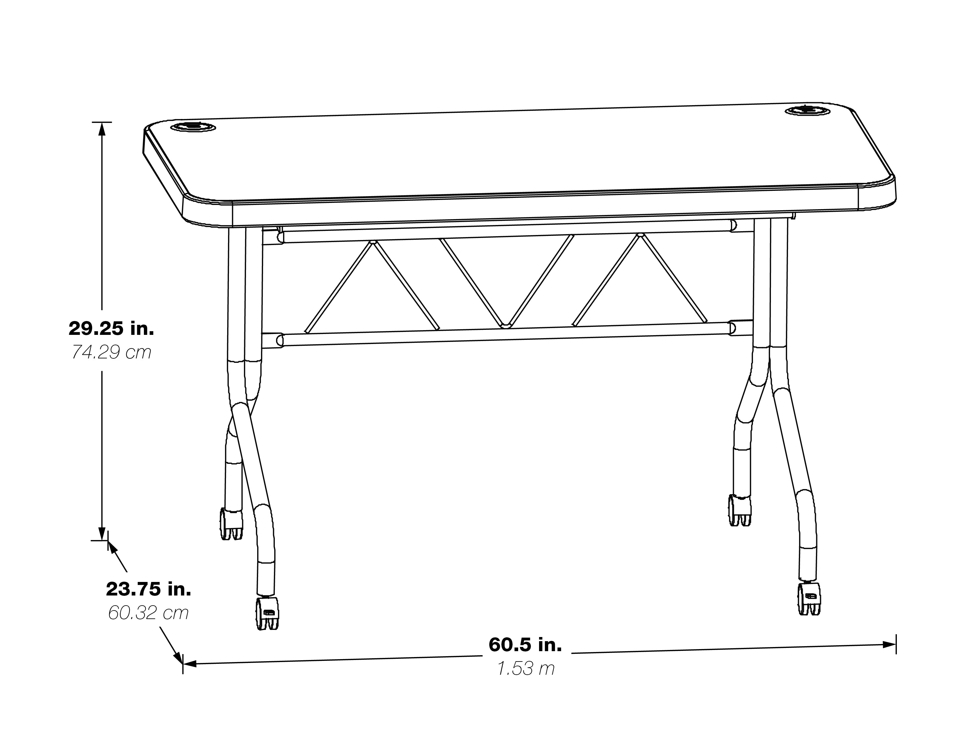 5’ Flip Table with Locking Casters