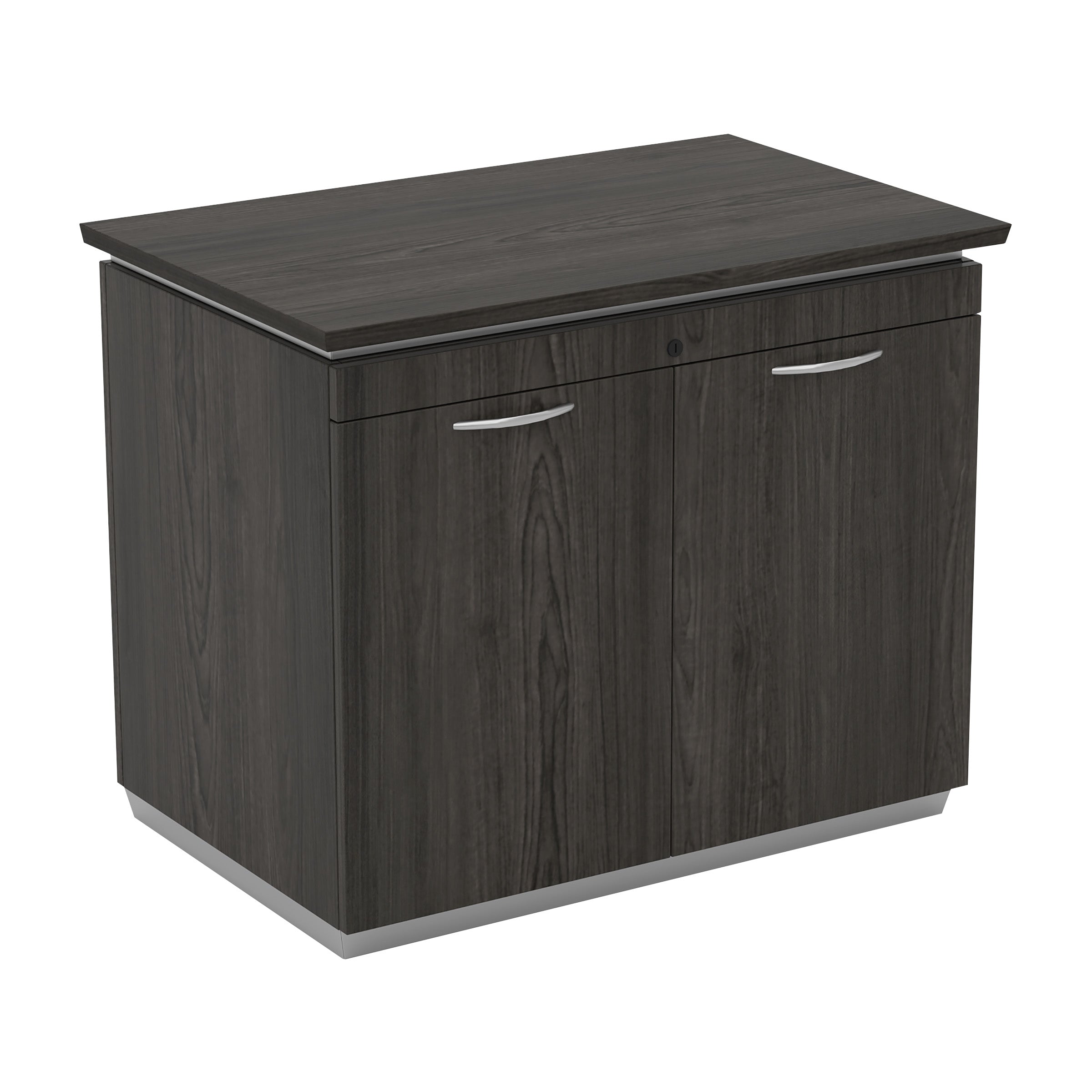Tuxedo L-Shape w/ Bow Front Desk and Right Return 72x90