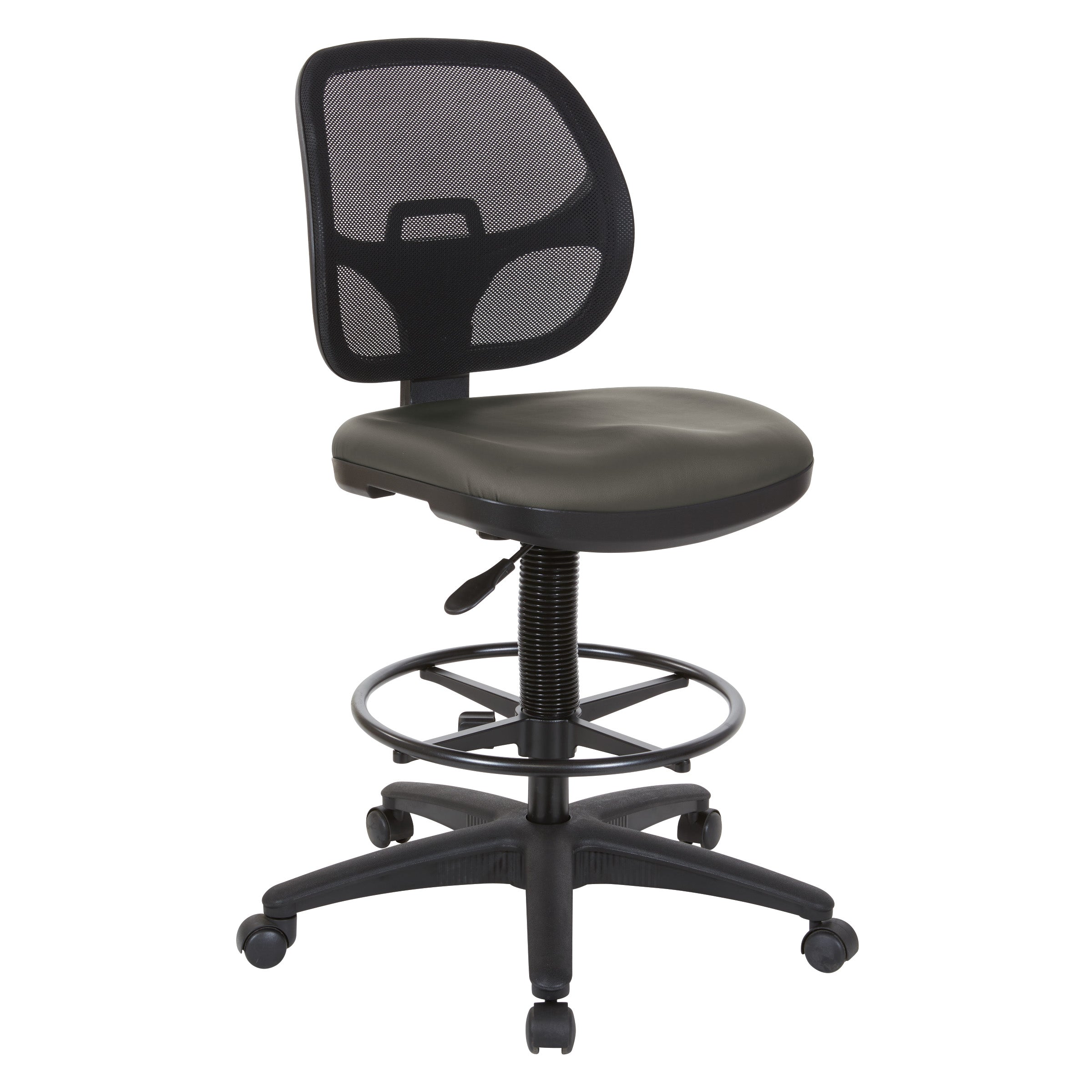 Deluxe Custom Dillon Fabric Drafting Chair with 18" Diameter Foot ring