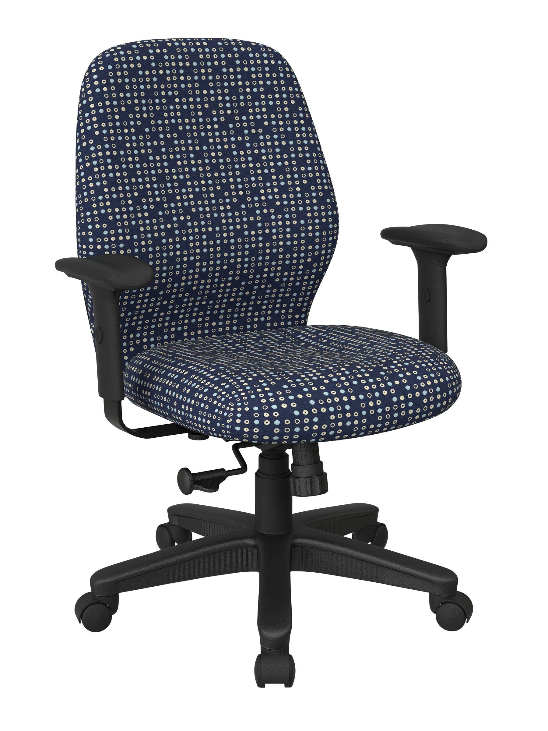 Mid Back 2-to-1 synchro Tilt Chair with 2 -Way Adjustable Soft padded Arms