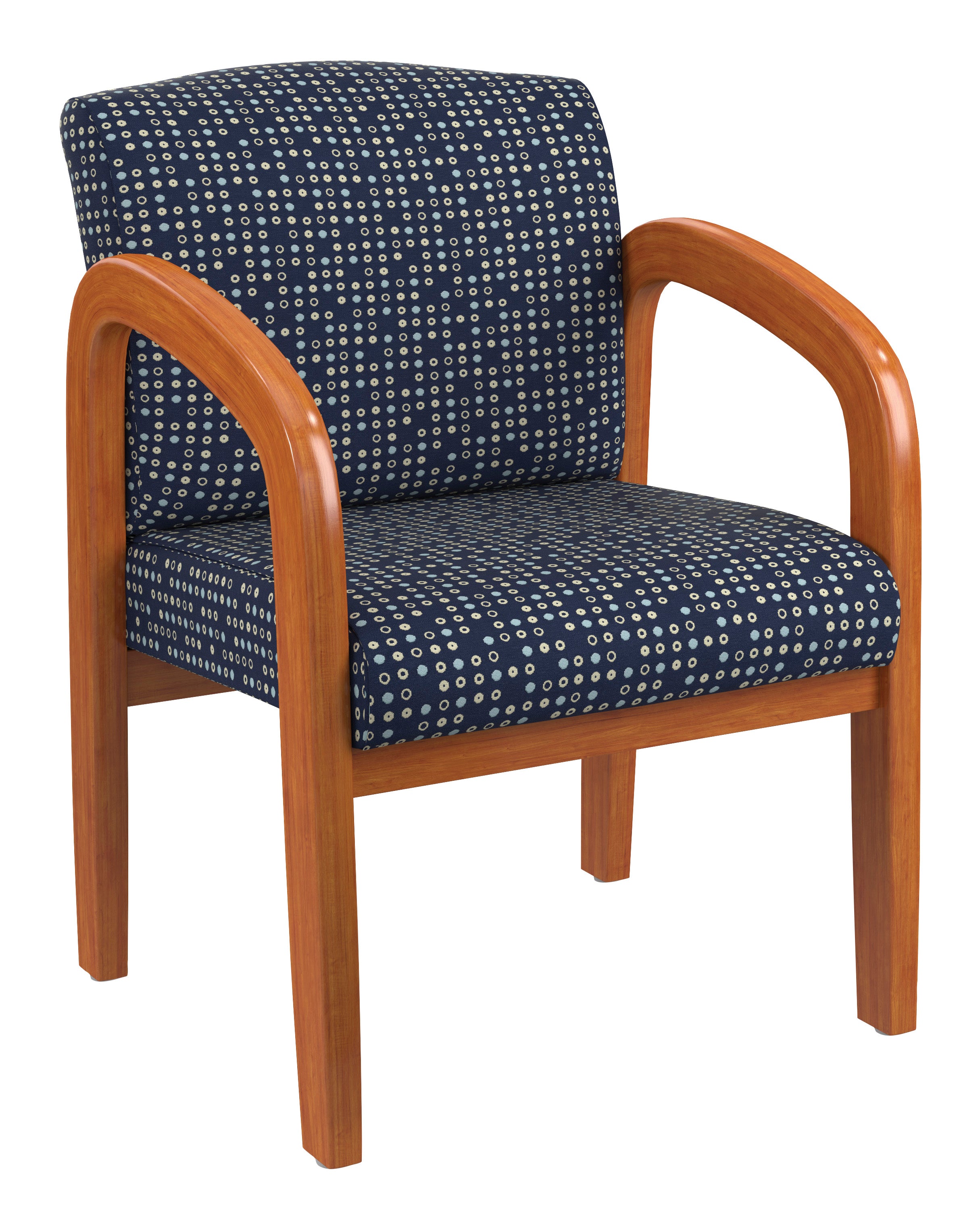 Medium Oak Finish Wood Visitor Chair