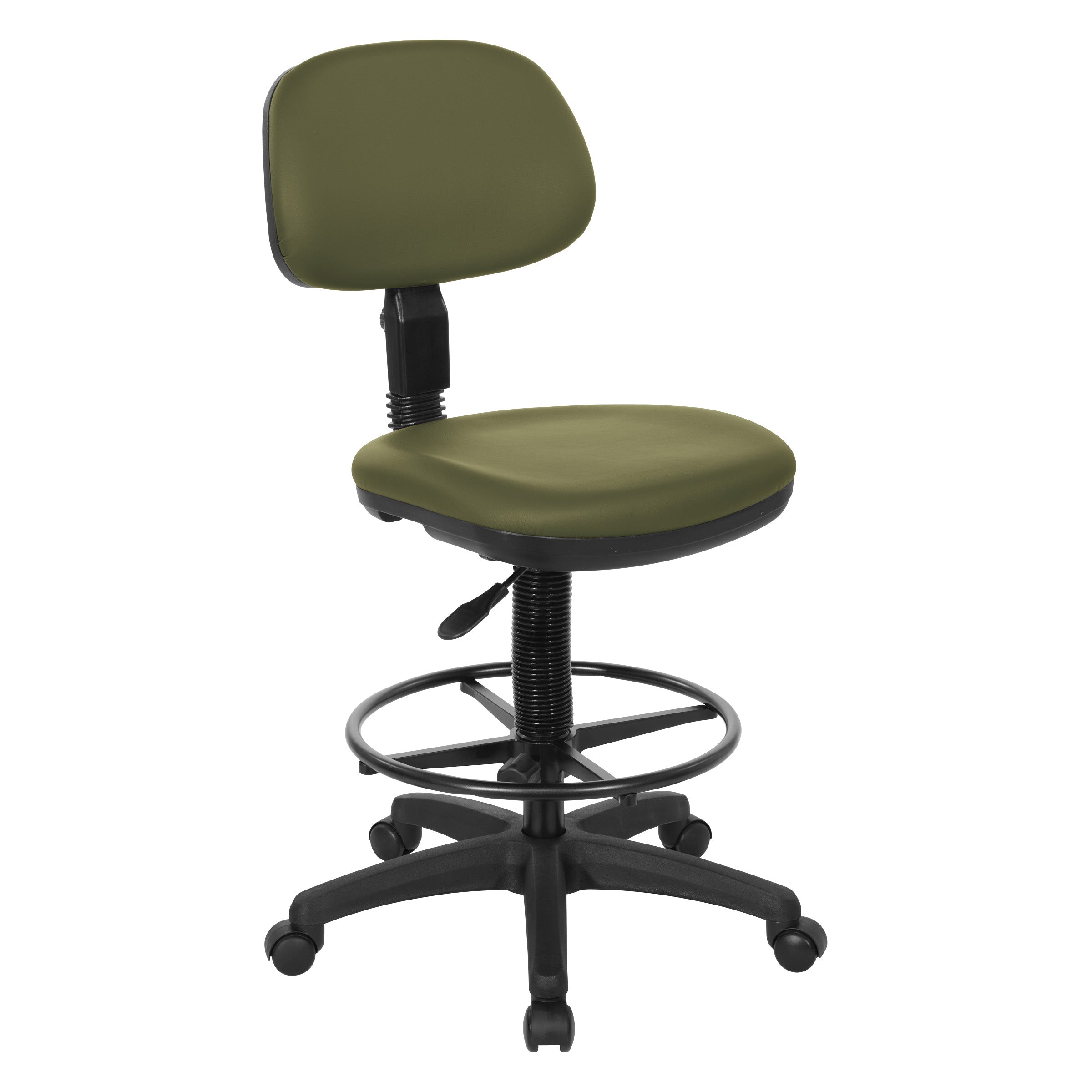 Sculptured Seat and Back Custom Dillon Fabric Drafting Chair