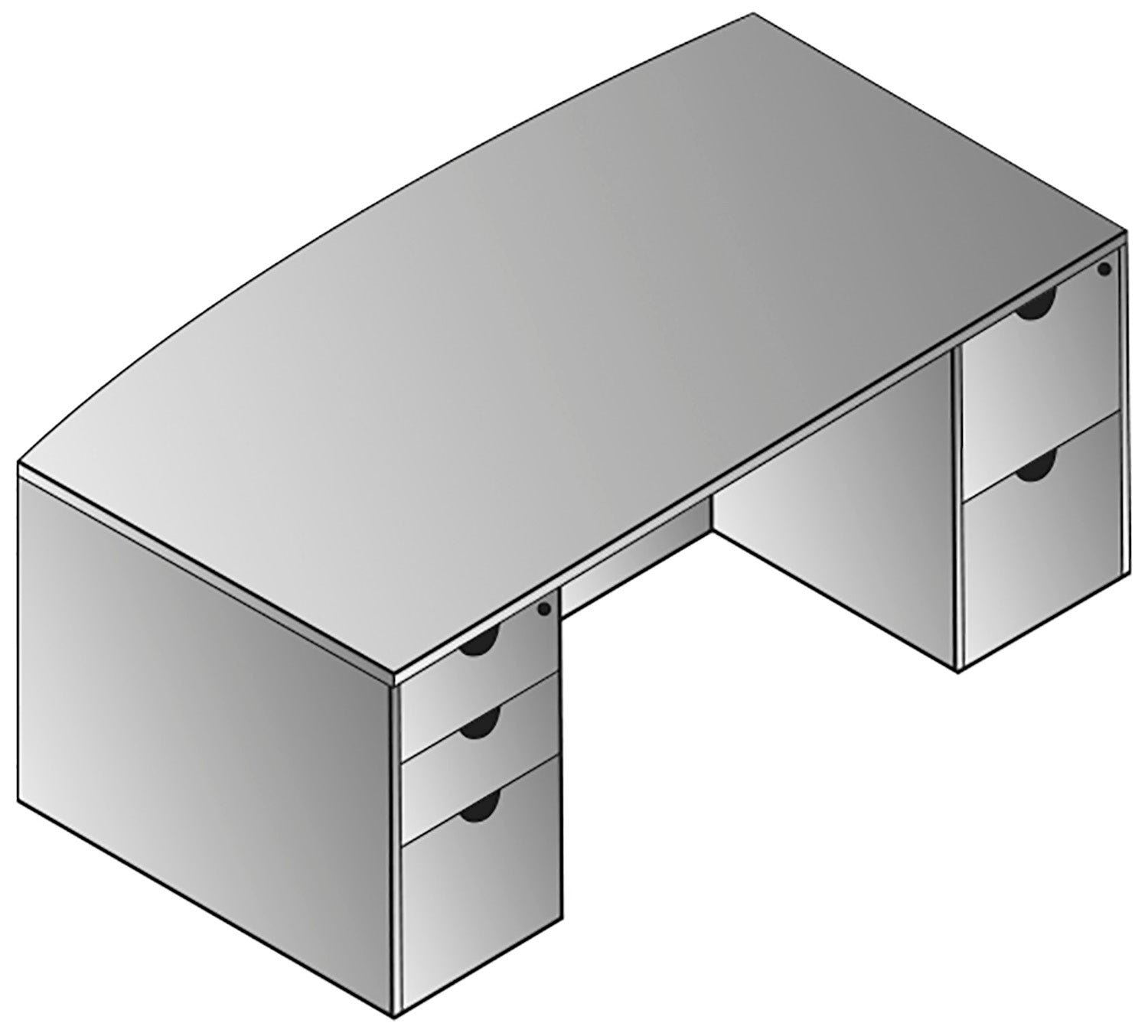 Kenwood Bow Top Desk 72"X39"