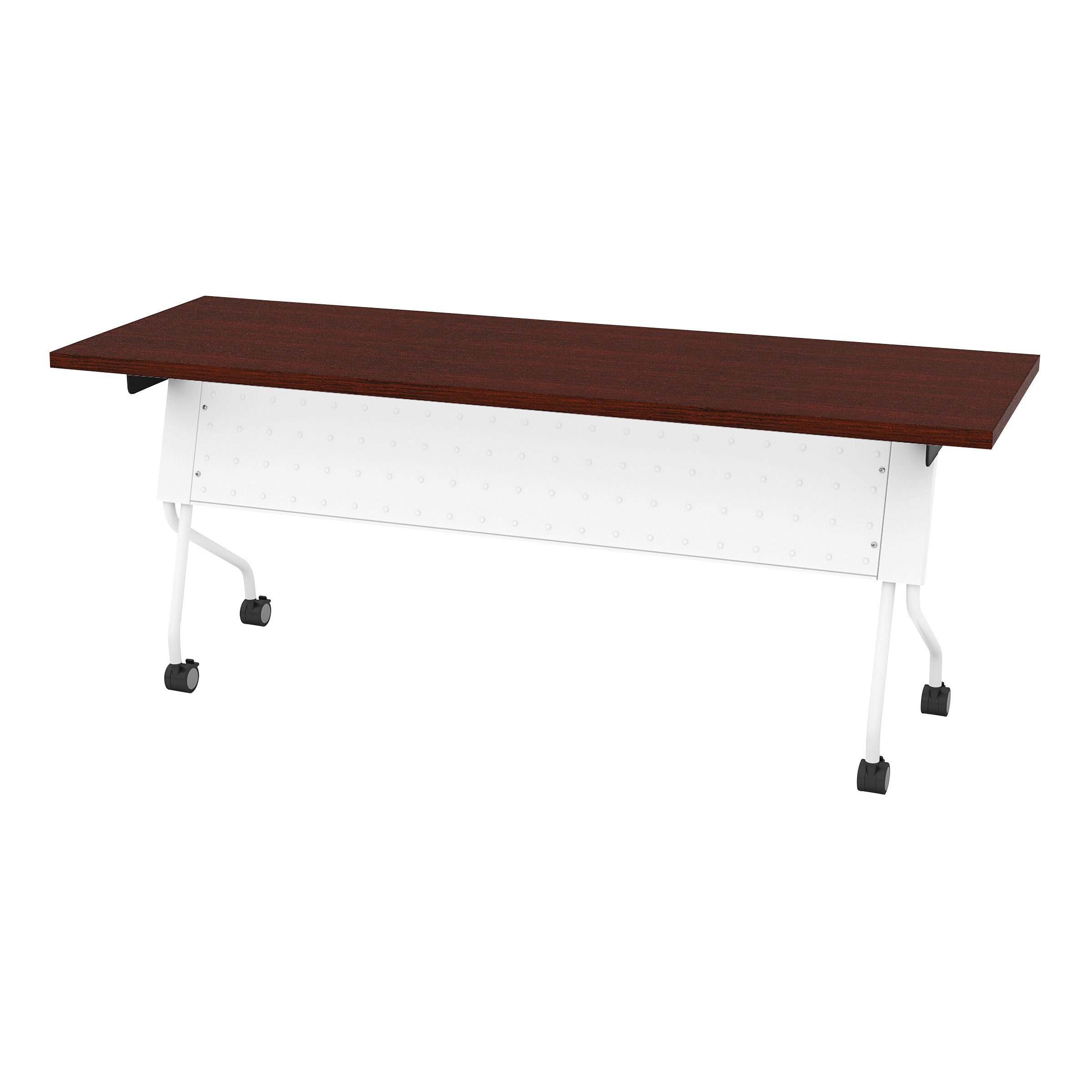 6' White Frame With Mahogany Top
