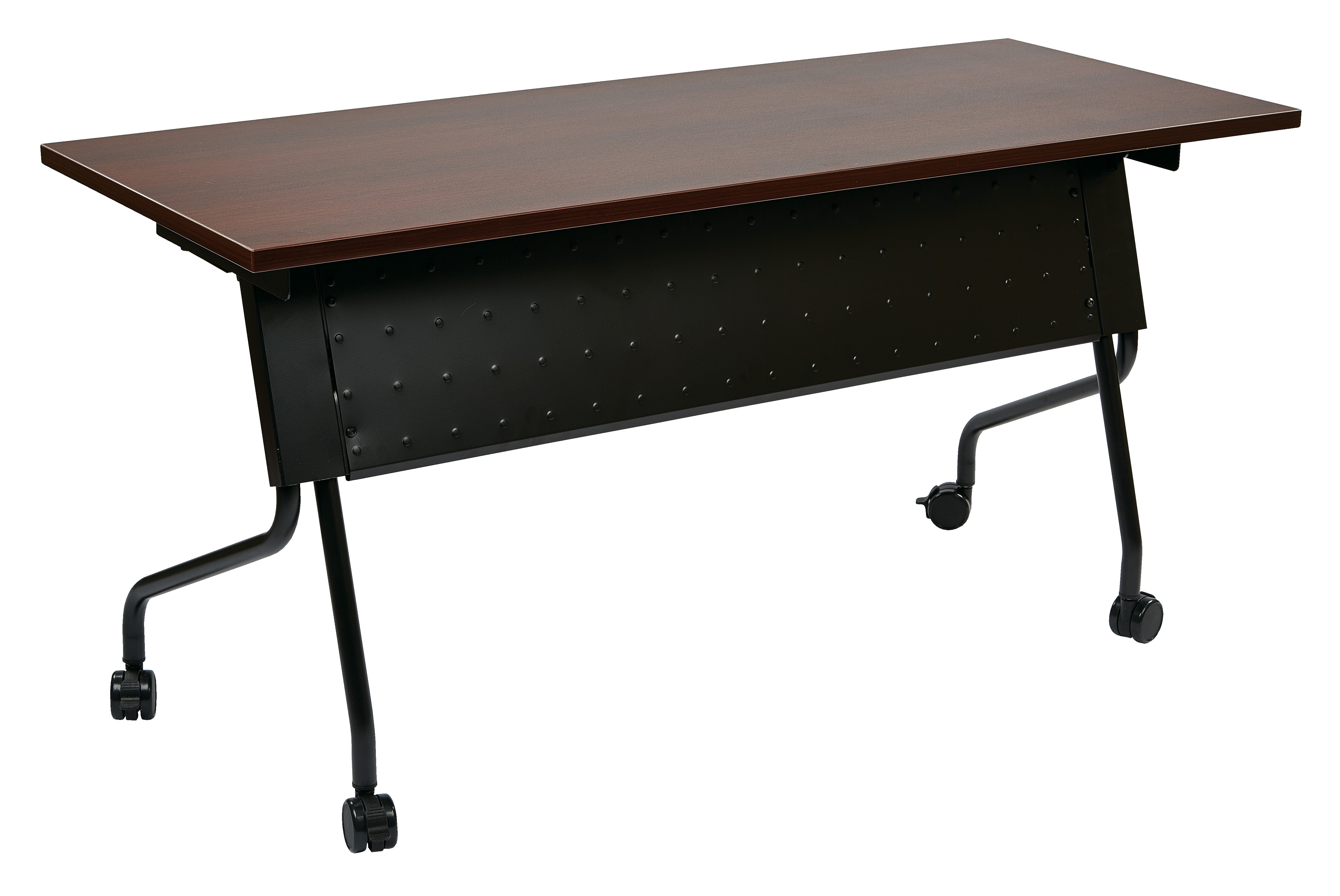 5' Black Frame With Mahogany Top