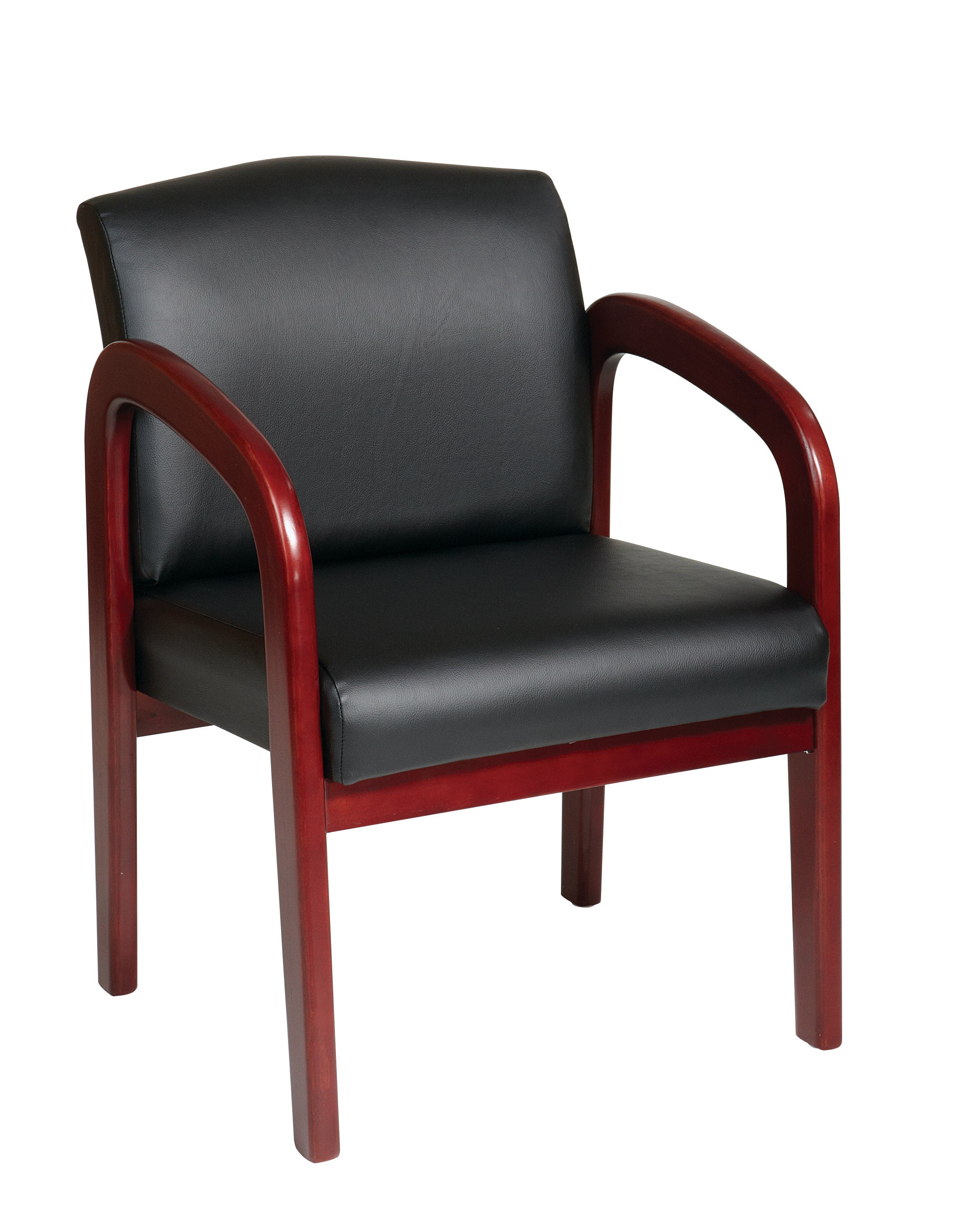 Cherry Finish Wood Visitor Chair