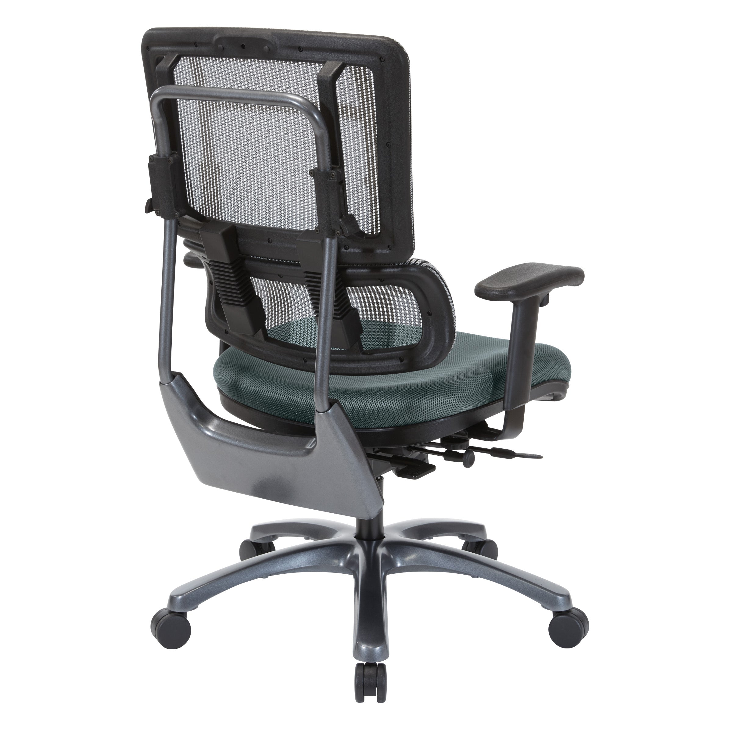 Vertical Grey Mesh Back Chair with Titanium Base