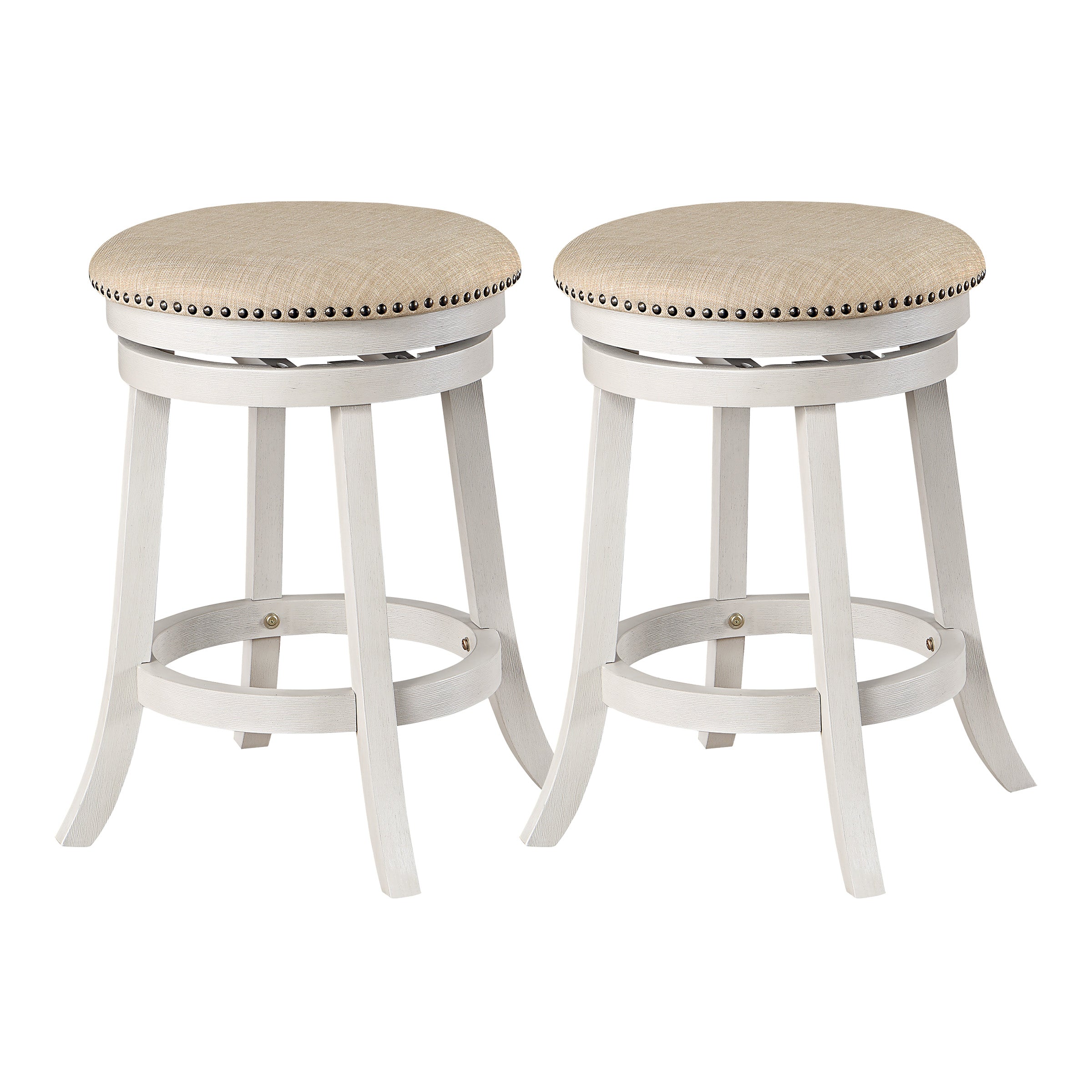 Round Backless Swivel Stool 2-Pack