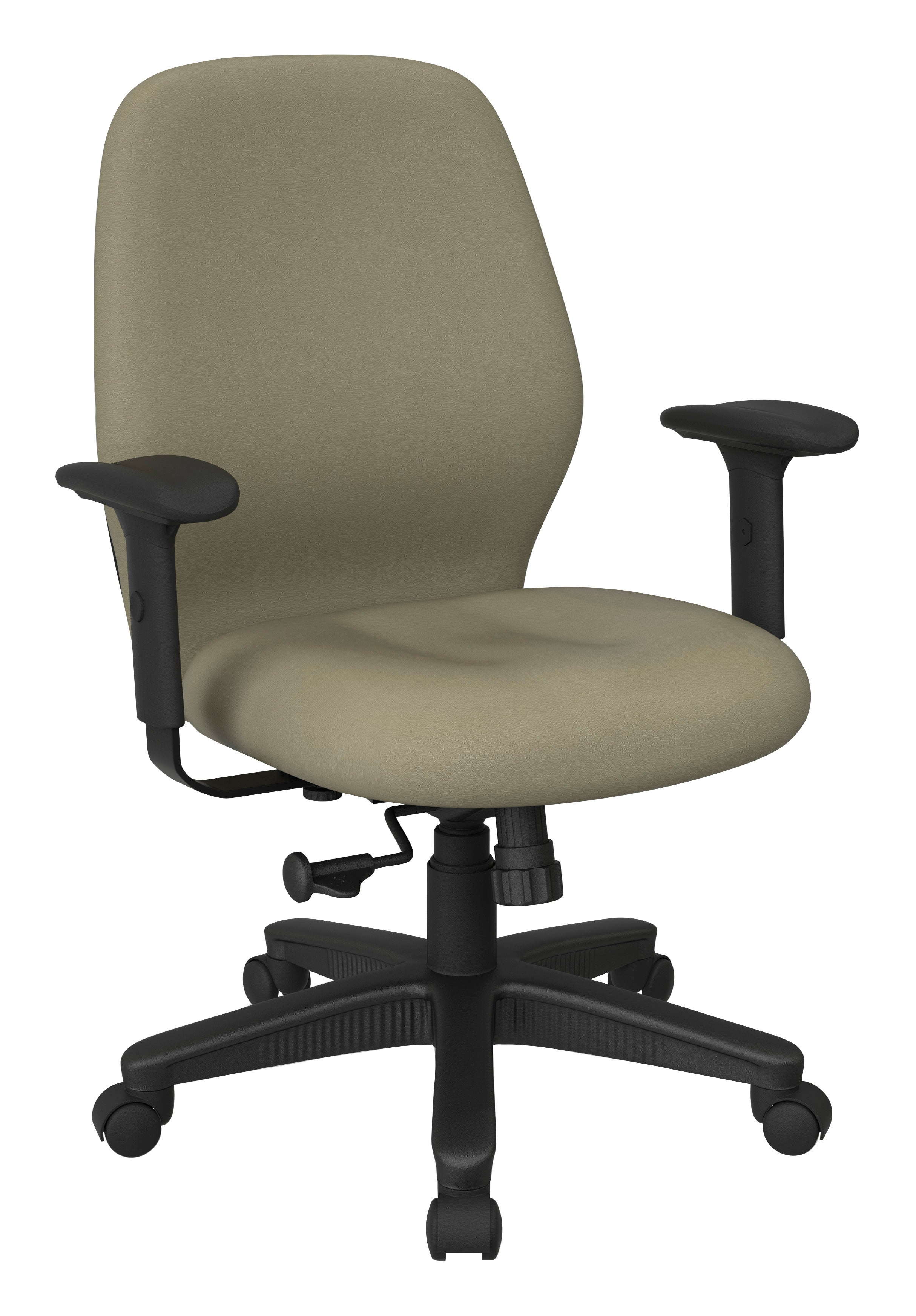 Mid Back 2-to-1 synchro Tilt Chair with 2 -Way Adjustable Soft padded Arms