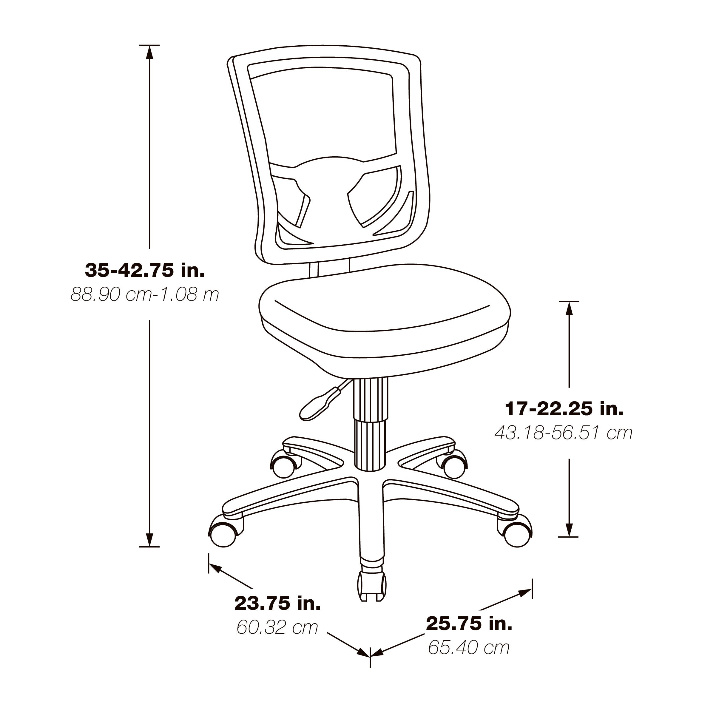 ProGrid® Mesh Bk Armless Task Chair