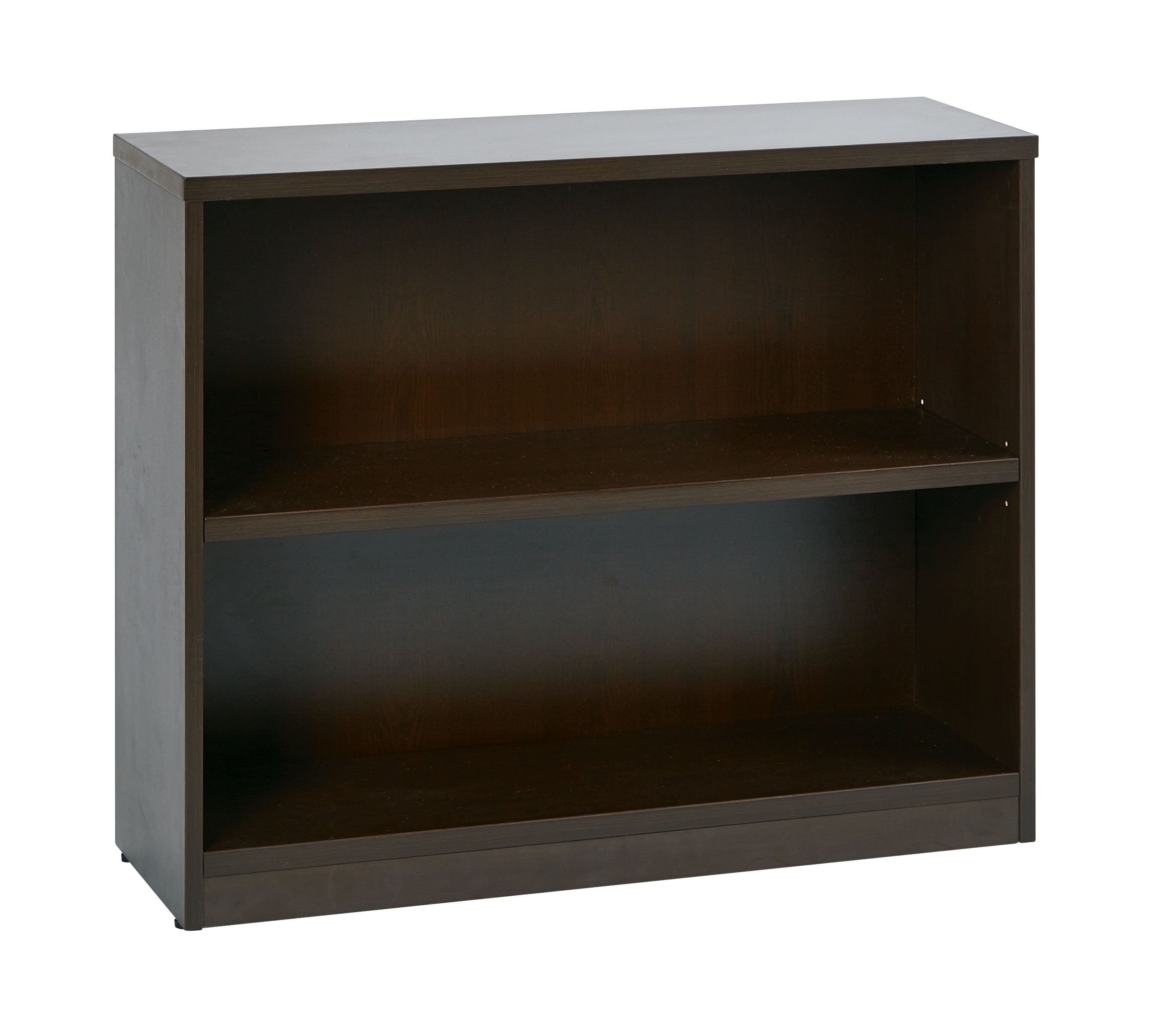 36Wx12Dx30H 2-Shelf Bookcase with 1" Thick Shelves