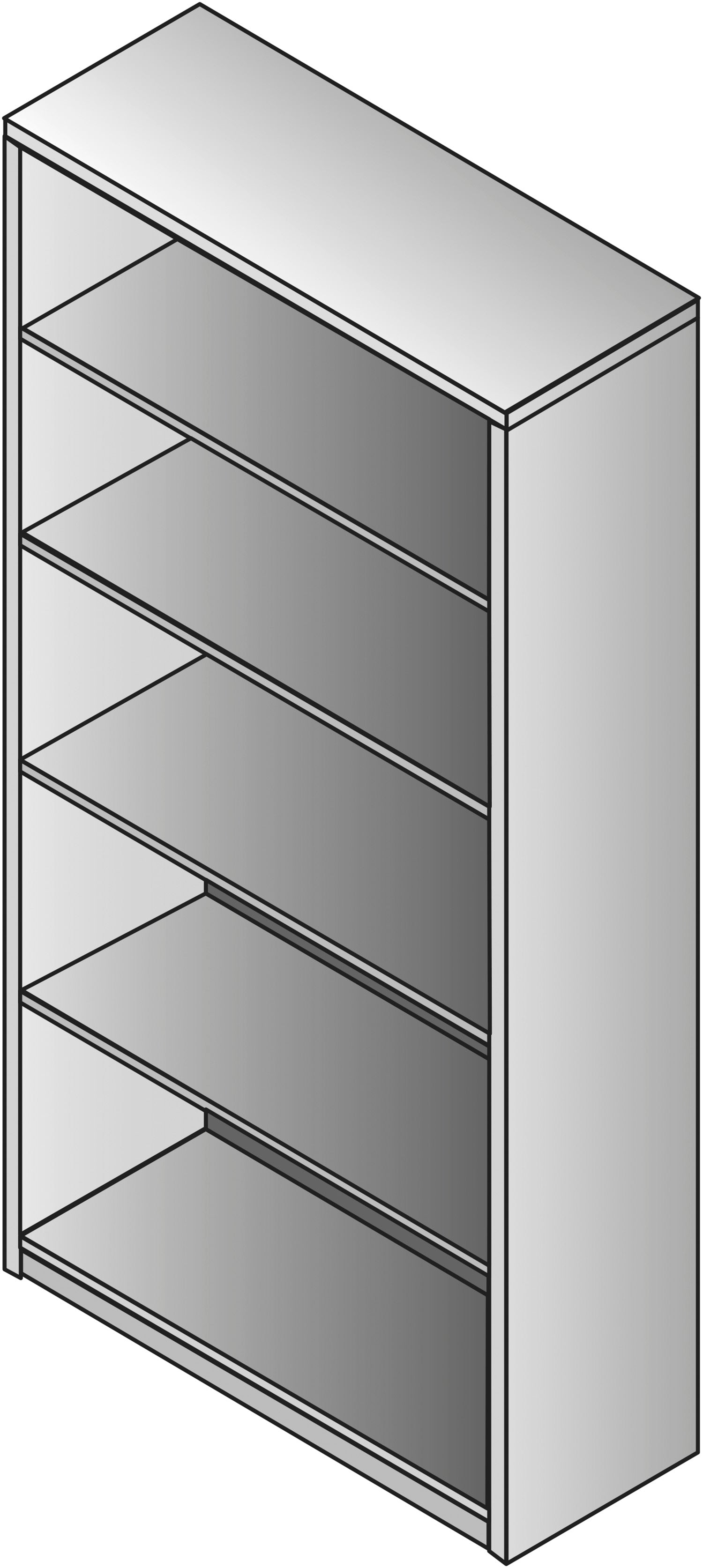 Kenwood 5-Shelf Bookcase, 70"