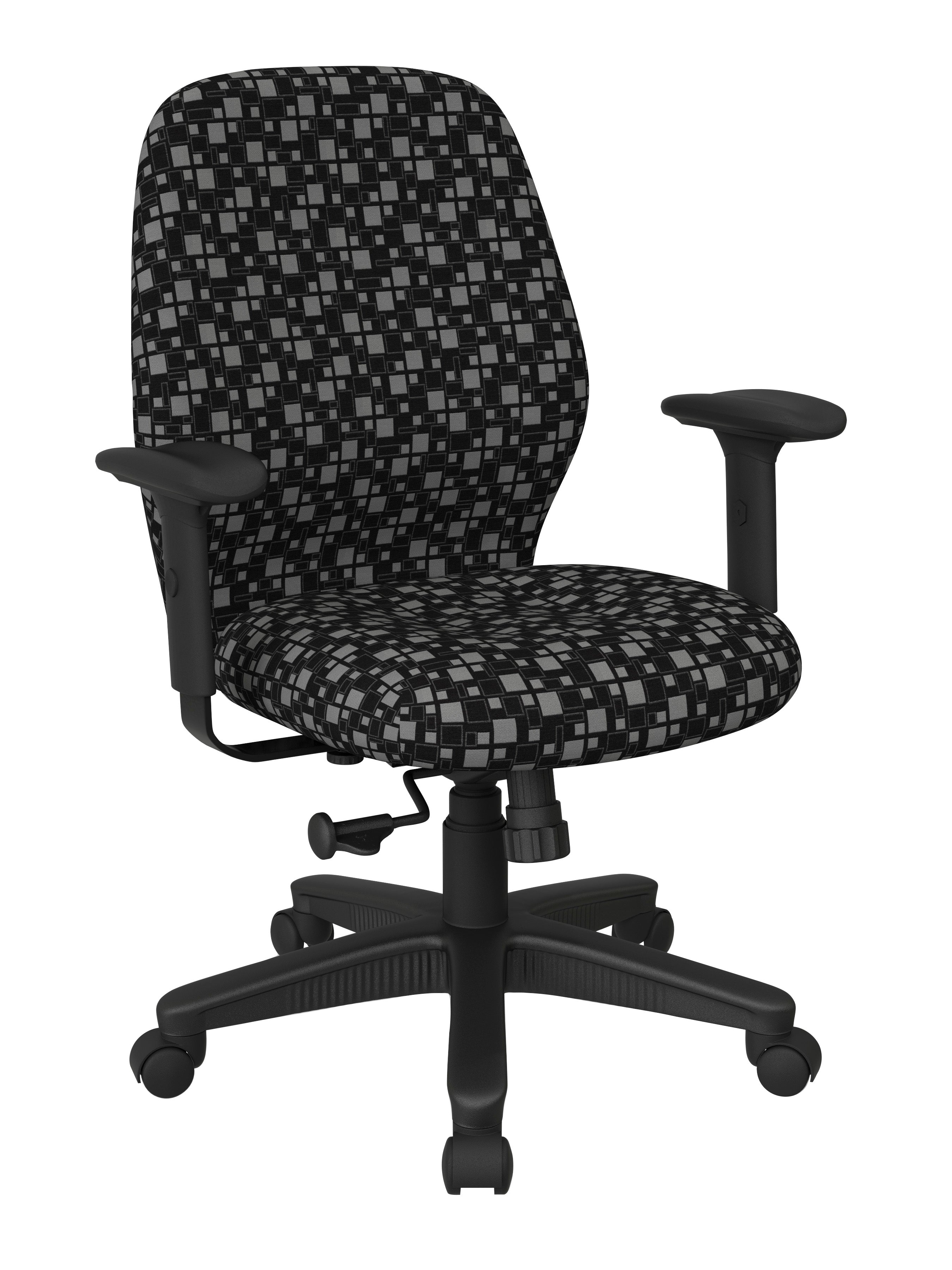 Mid Back 2-to-1 synchro Tilt Chair with 2 -Way Adjustable Soft padded Arms