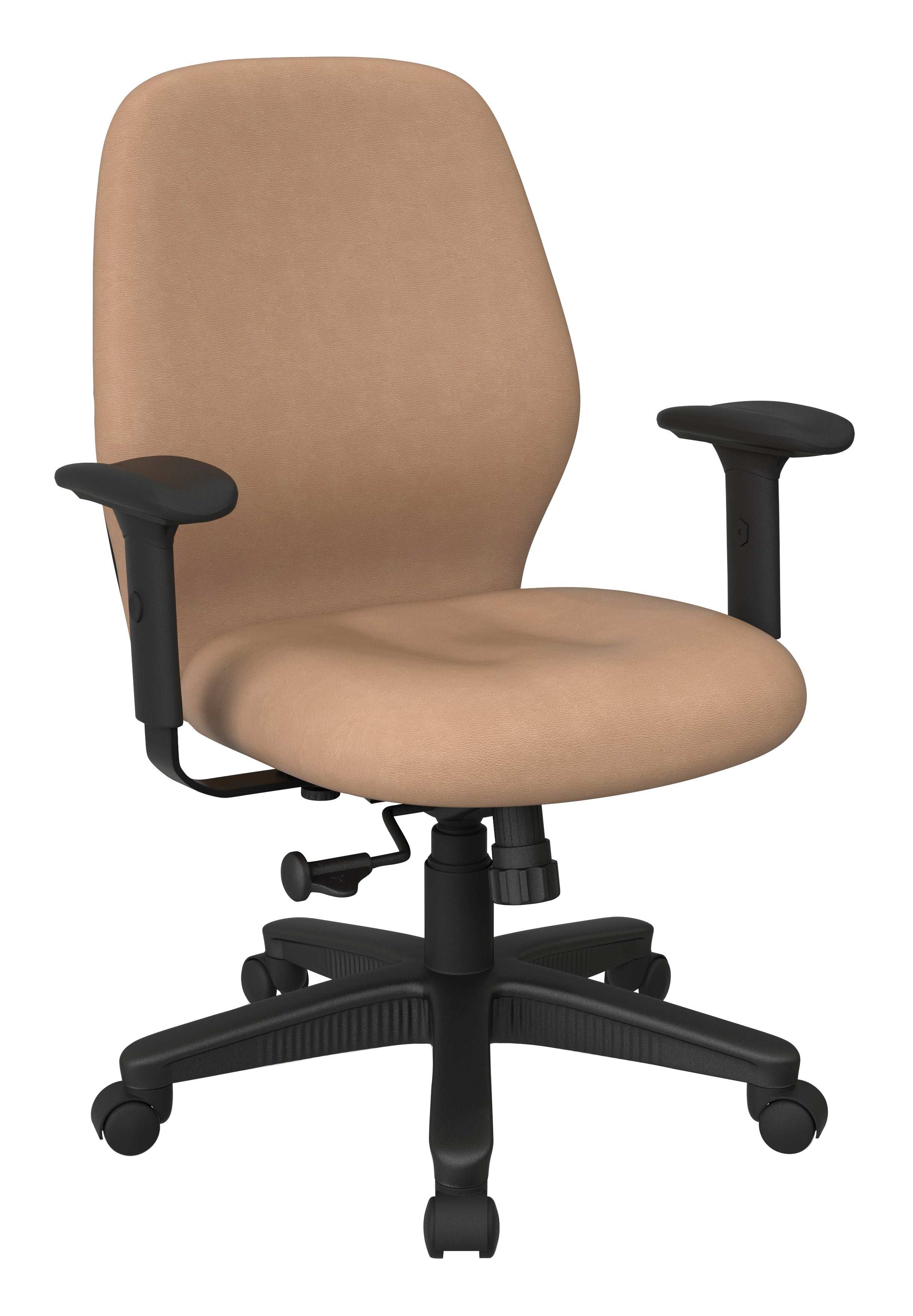 Mid Back 2-to-1 synchro Tilt Chair with 2 -Way Adjustable Soft padded Arms