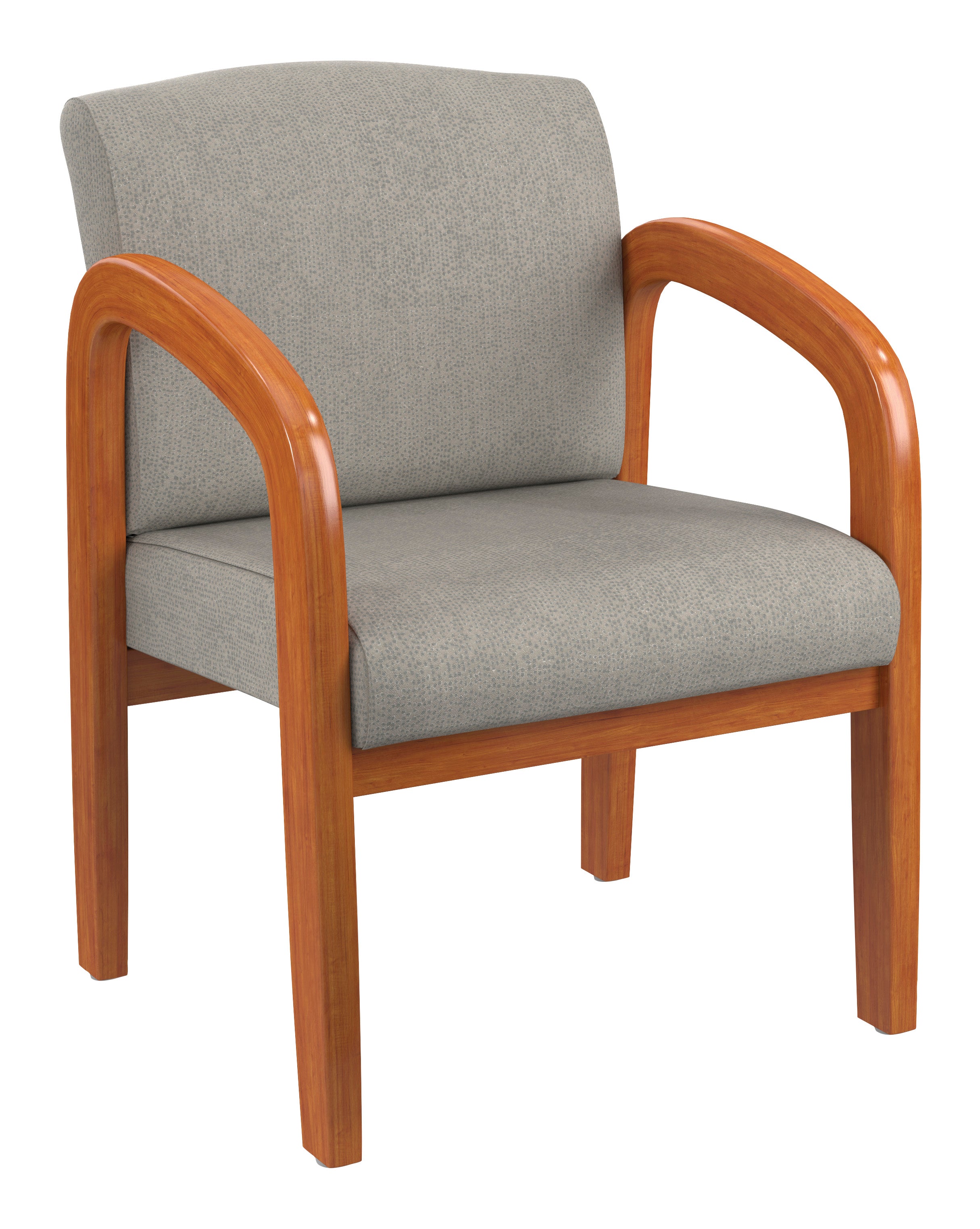 Medium Oak Finish Wood Visitor Chair