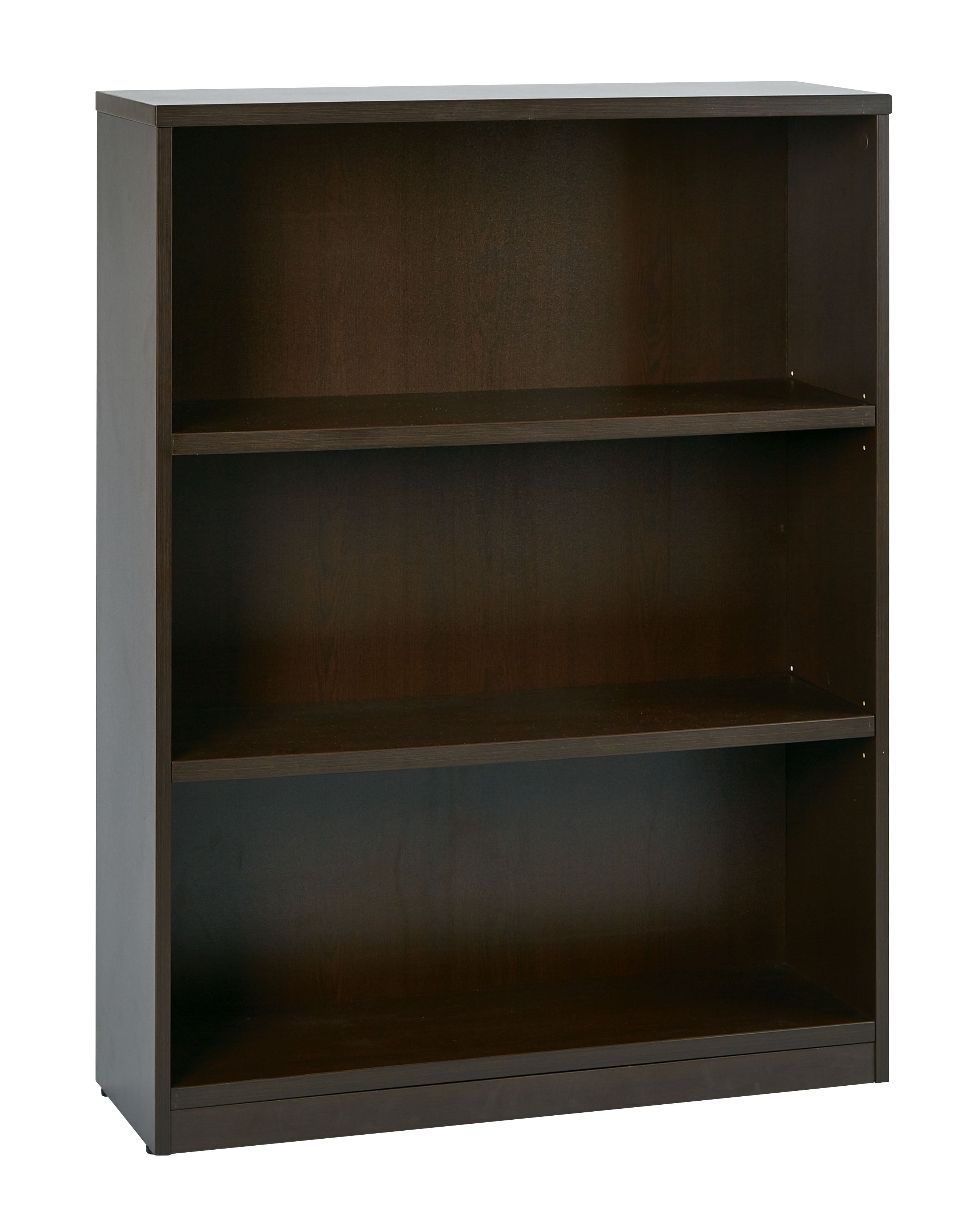36Wx12Dx48H 3-Shelf Bookcase with 1" Thick Shelves -