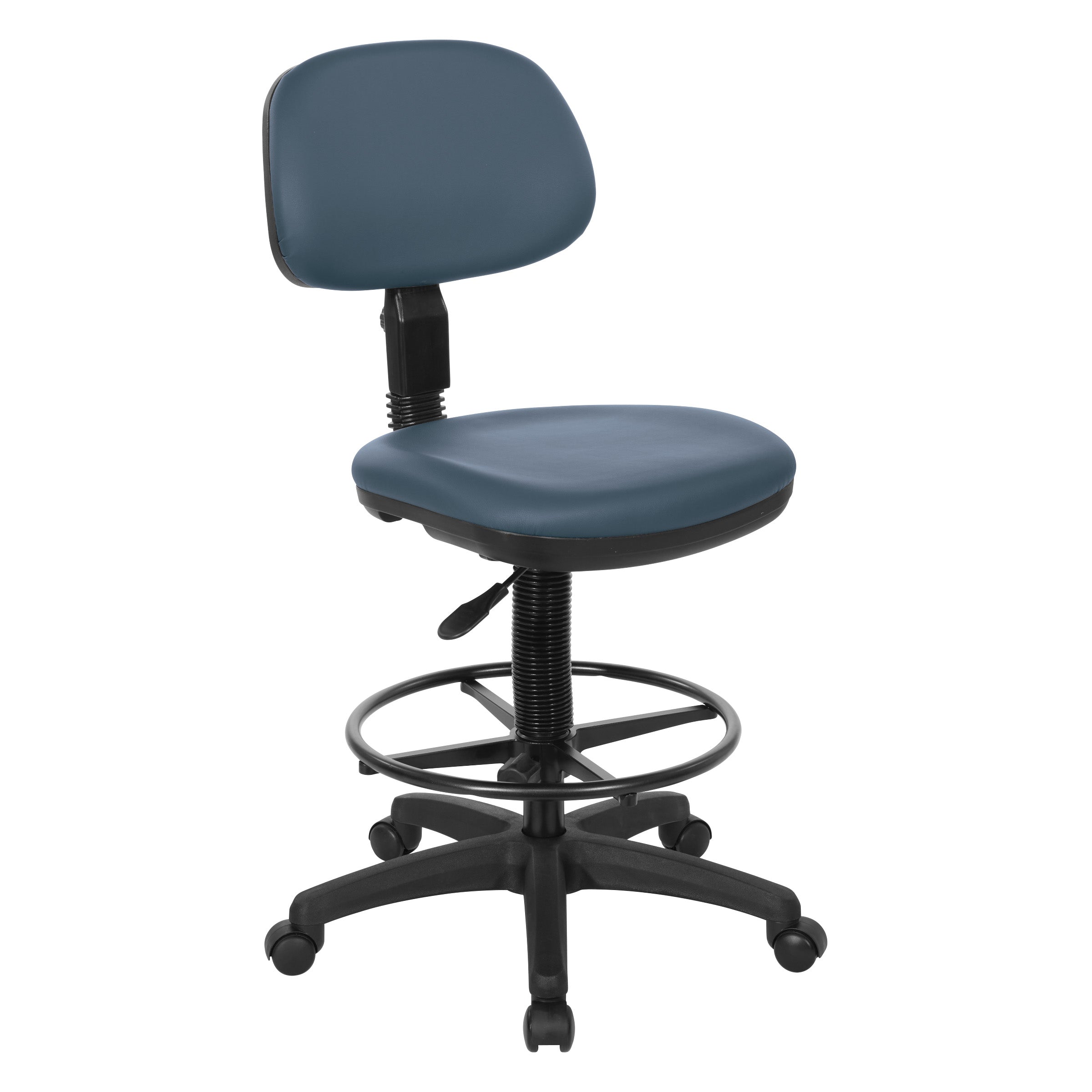 Sculptured Seat and Back Custom Dillon Fabric Drafting Chair