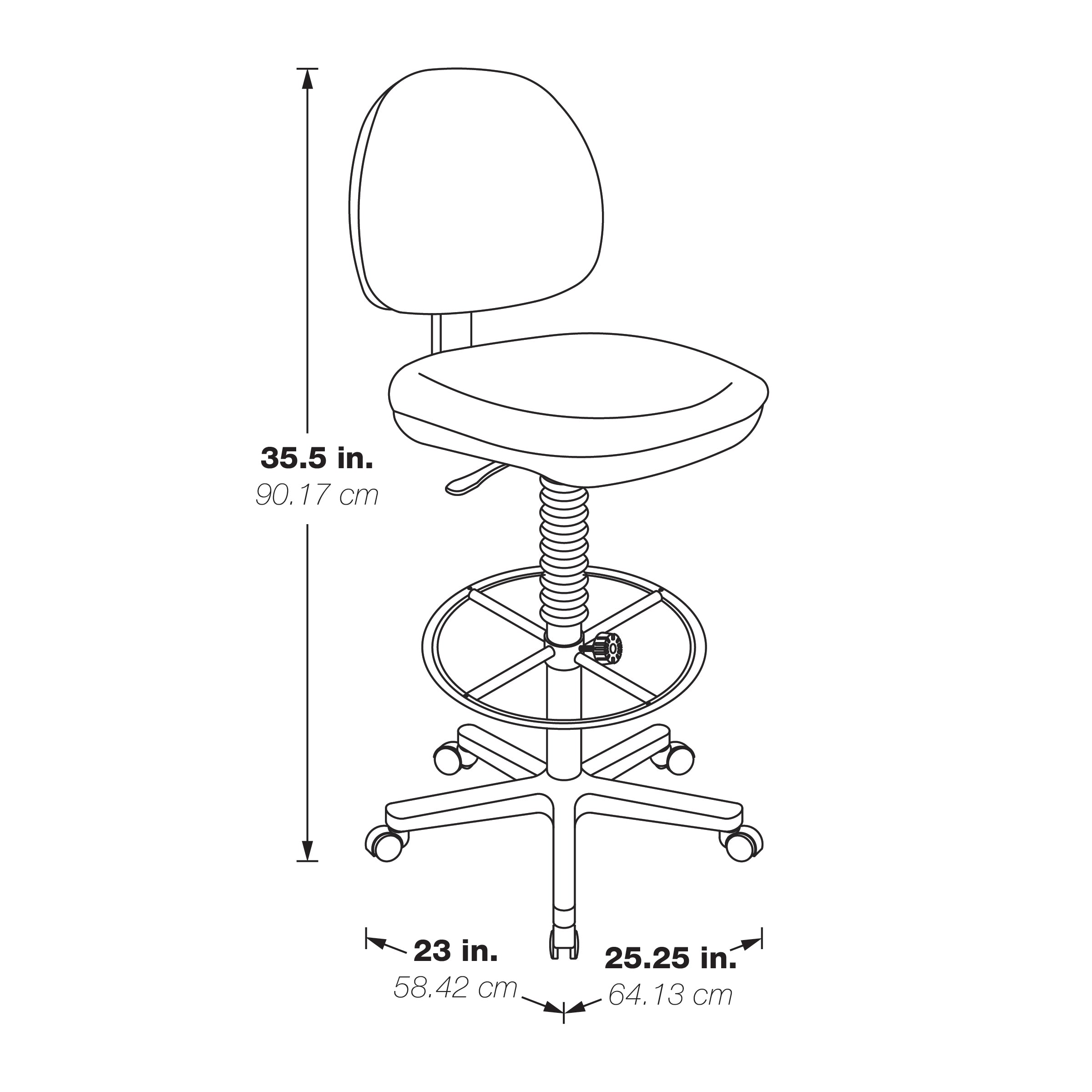 Lumbar Support Drafting Chair