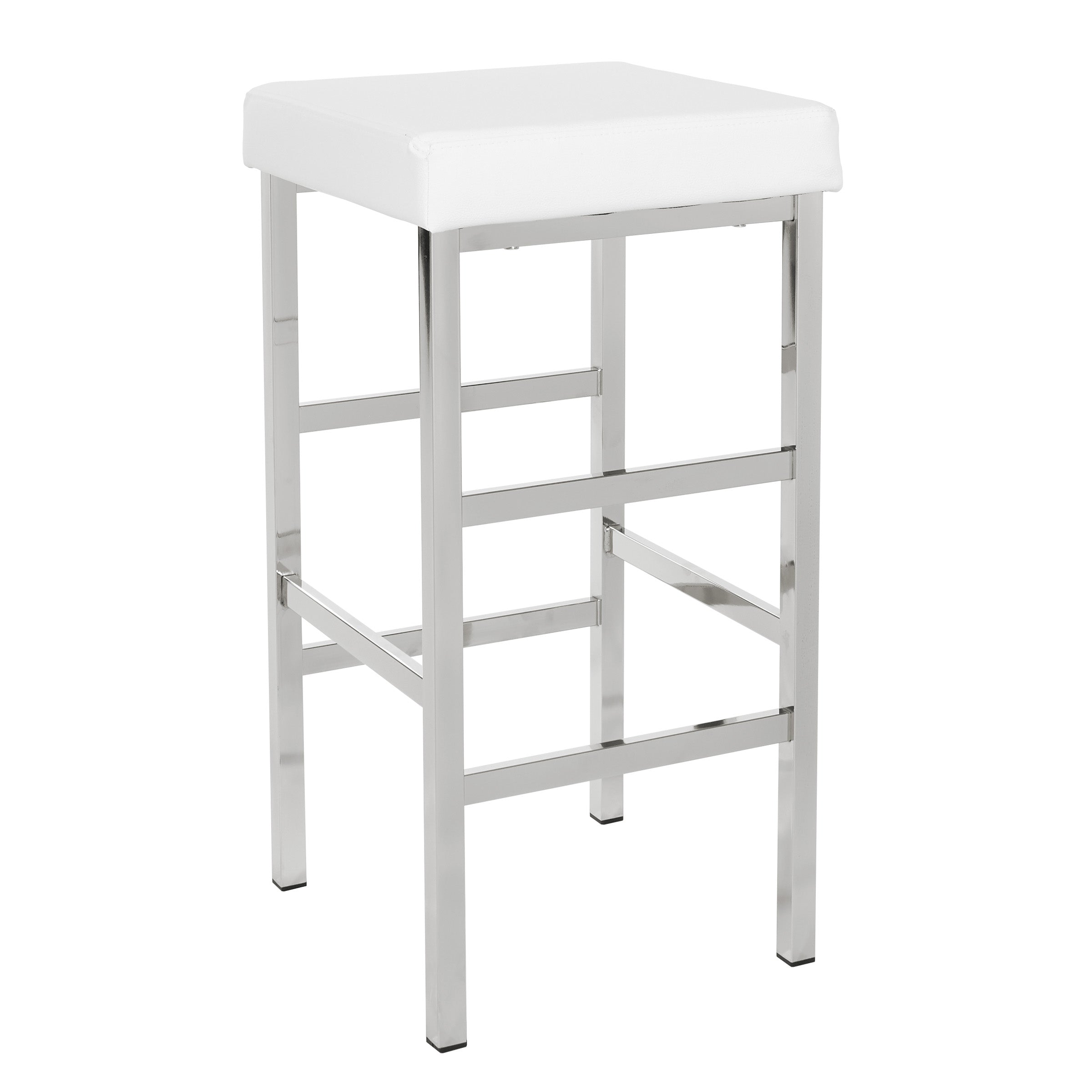 30" Chrome Backless Stool