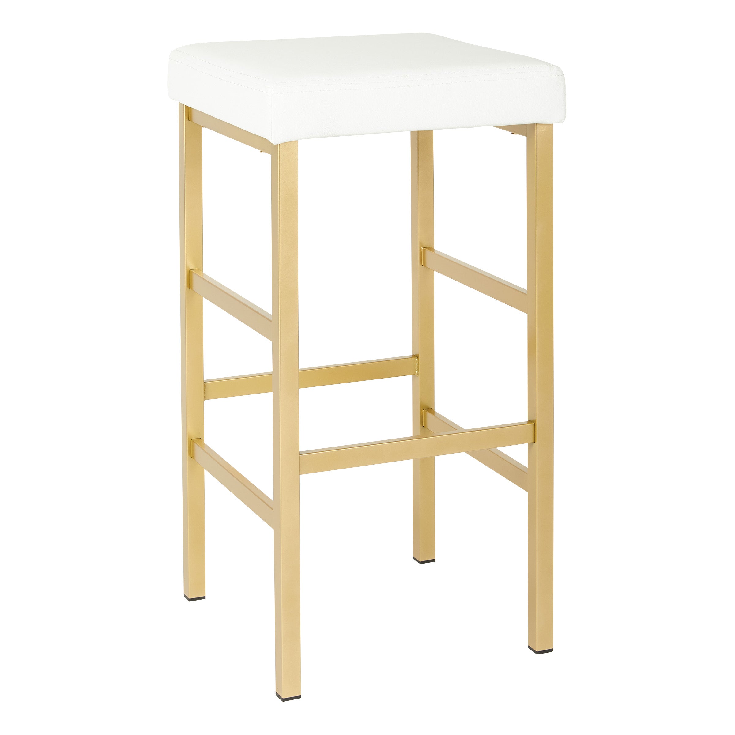 30" Gold Backless Stool
