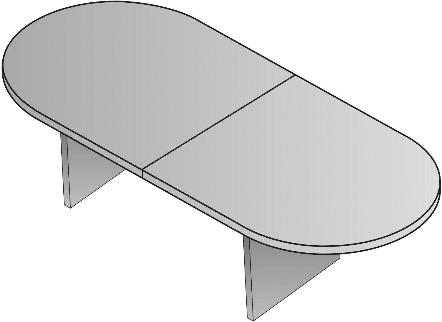 Napa 120" Racetrack Table Top & Base
