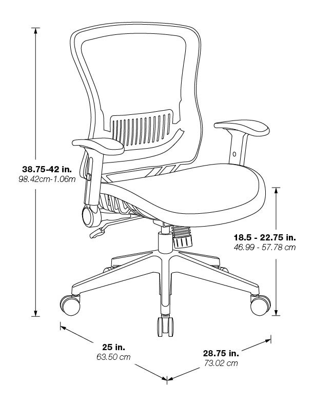 Dark Air Grid Seat/Back Mgr Chair