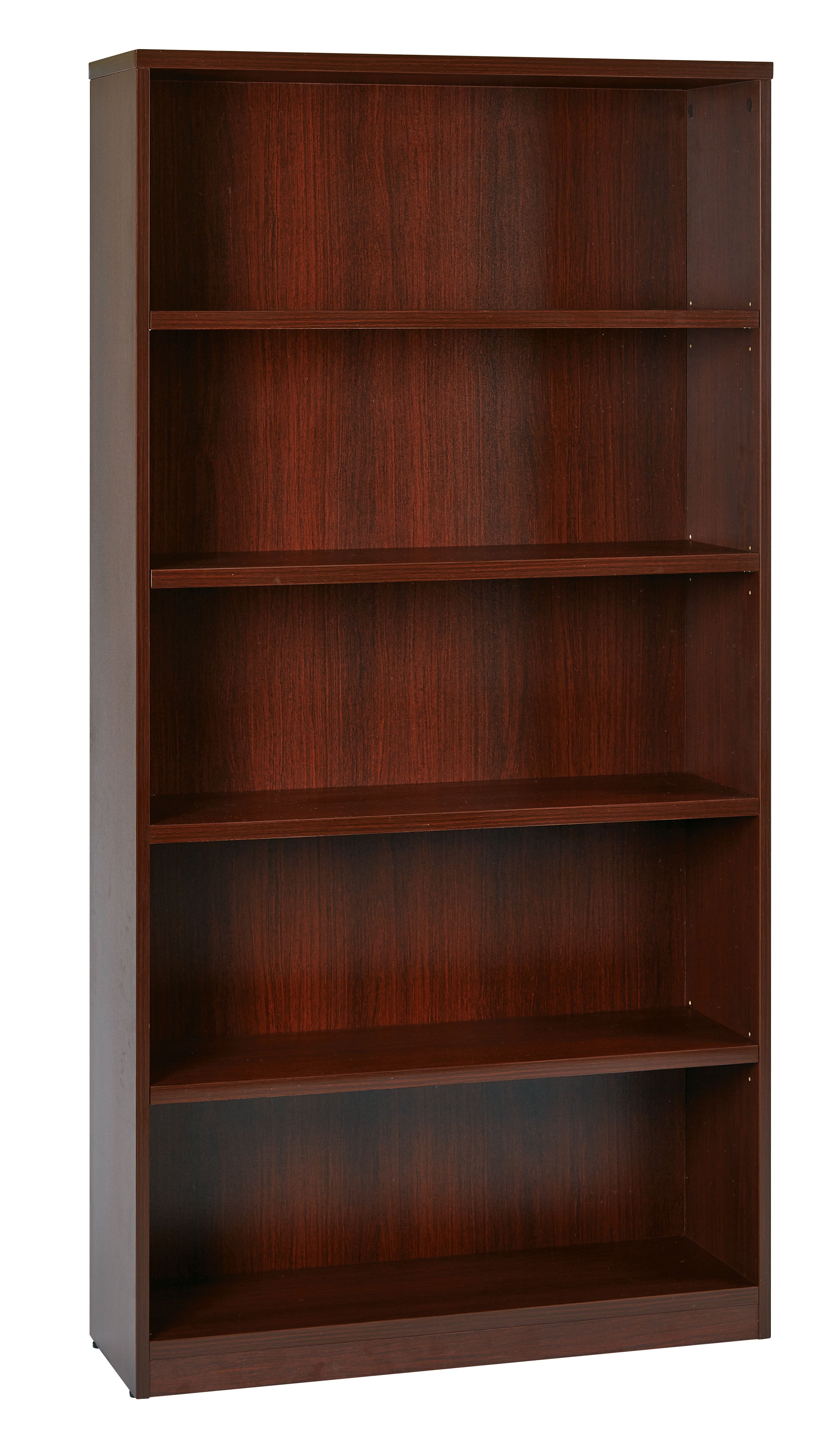 36Wx12Dx72H 5-Shelf Bookcase with 1" Thick Shelves -