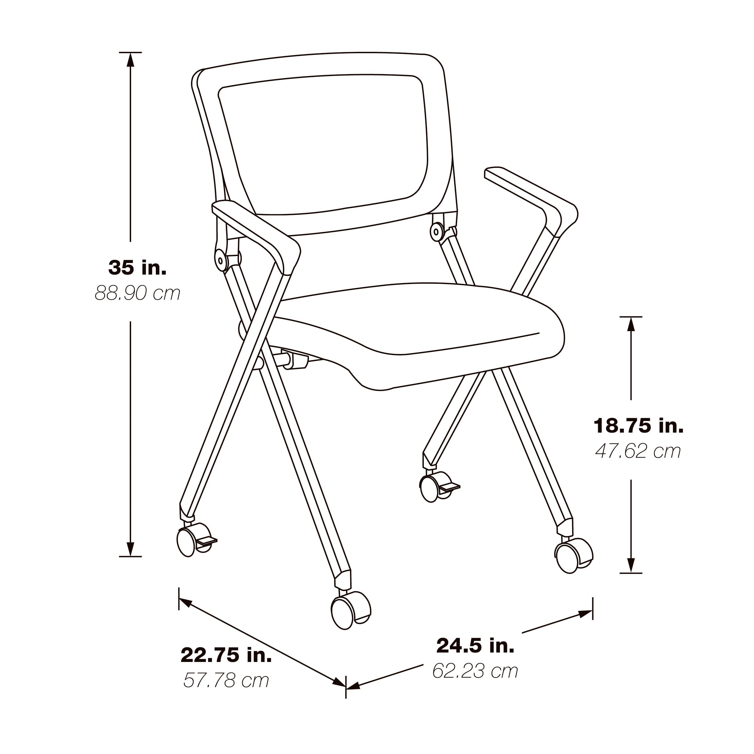 Folding Chair with Screen Back