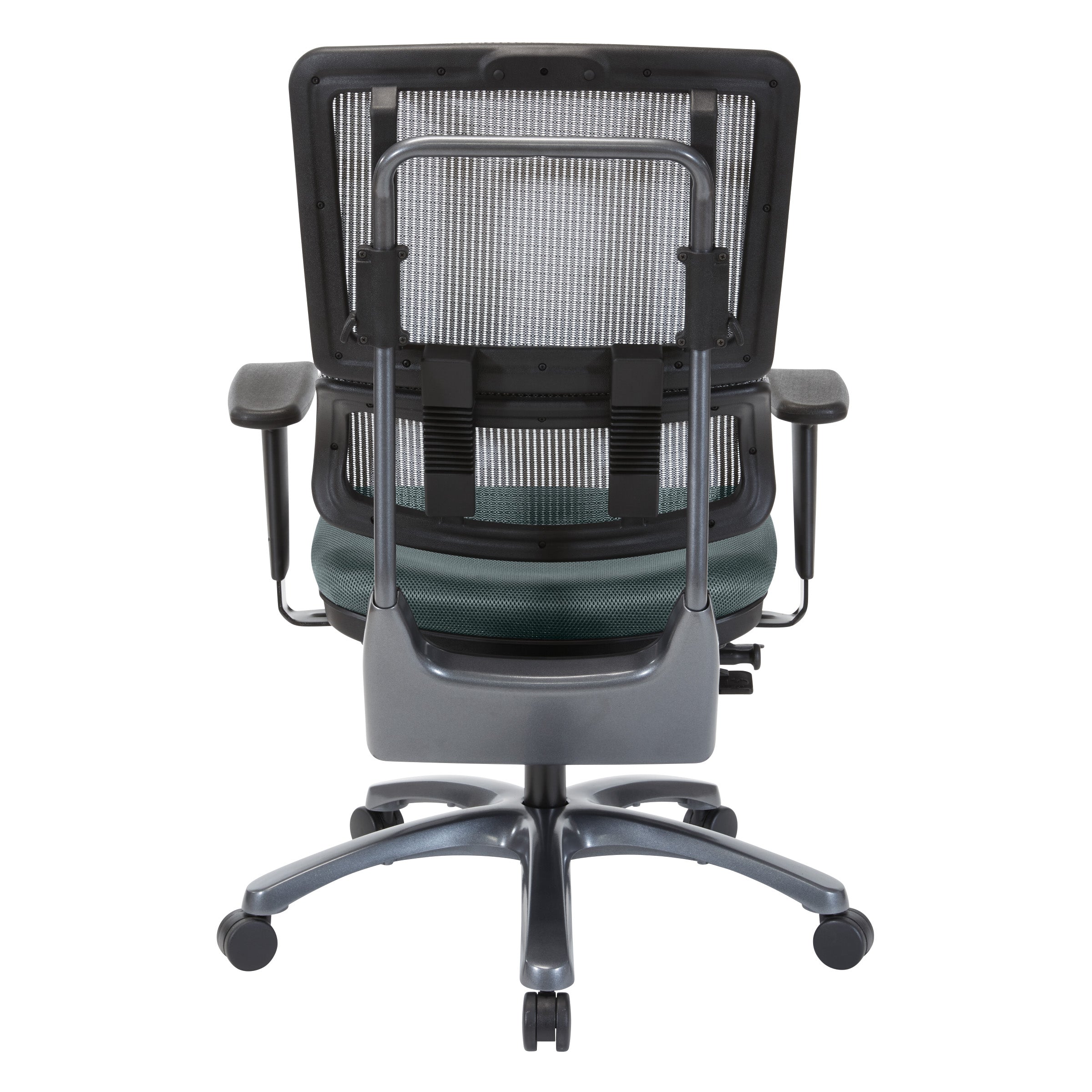 Vertical Grey Mesh Back Chair with Titanium Base