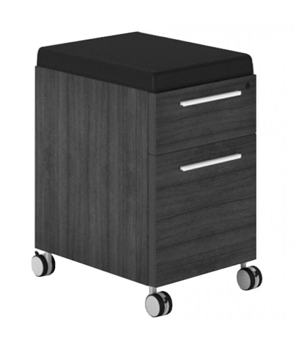 Corp Design Mobile Pedestal Drawers with Black Fabric Cushion – view 1