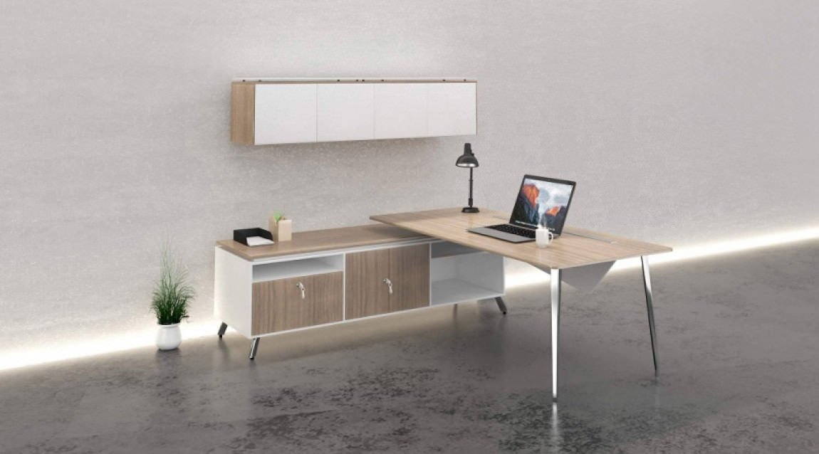 Modern L Shaped Desks with Storage – view 1
