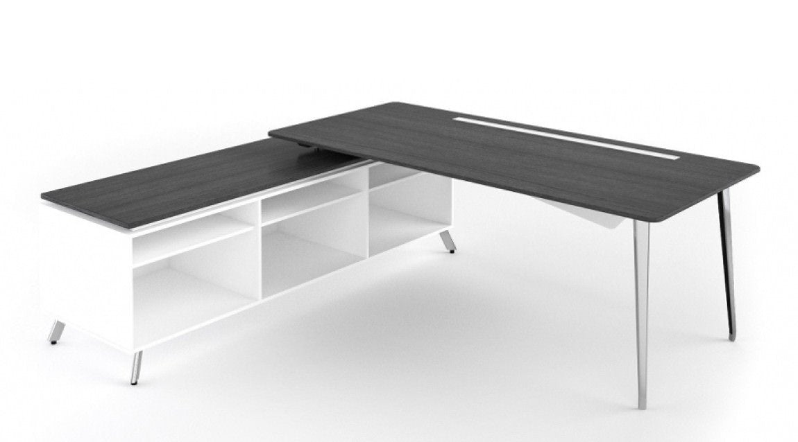 Modern L Shaped Desk with Side Storage – view 1