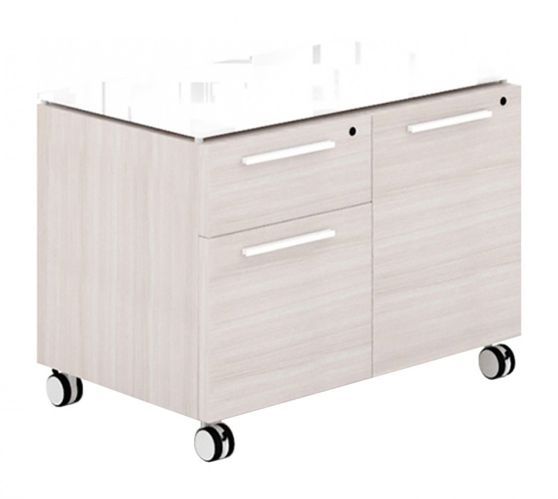 Rolling Storage Cabinet and Drawers Combo Unit – view 1