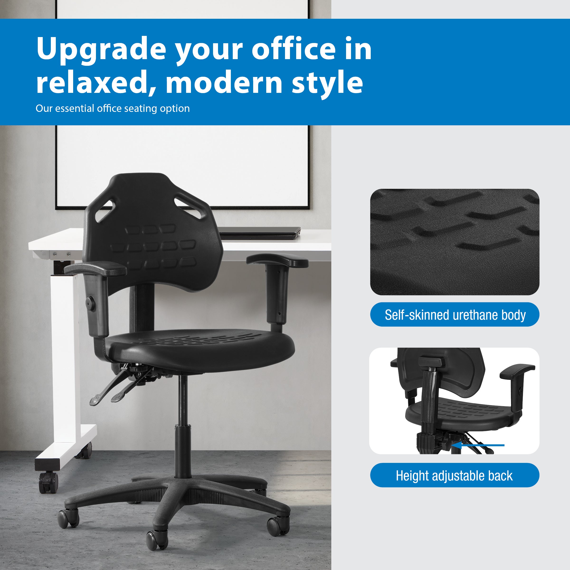 Self-Skinned Urethane Task Chair