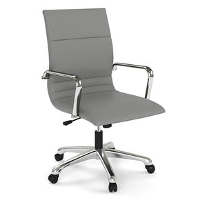 N9NE Nova III Medium Back Executive Chair, Antimicrobial Leathertek (10921K)
