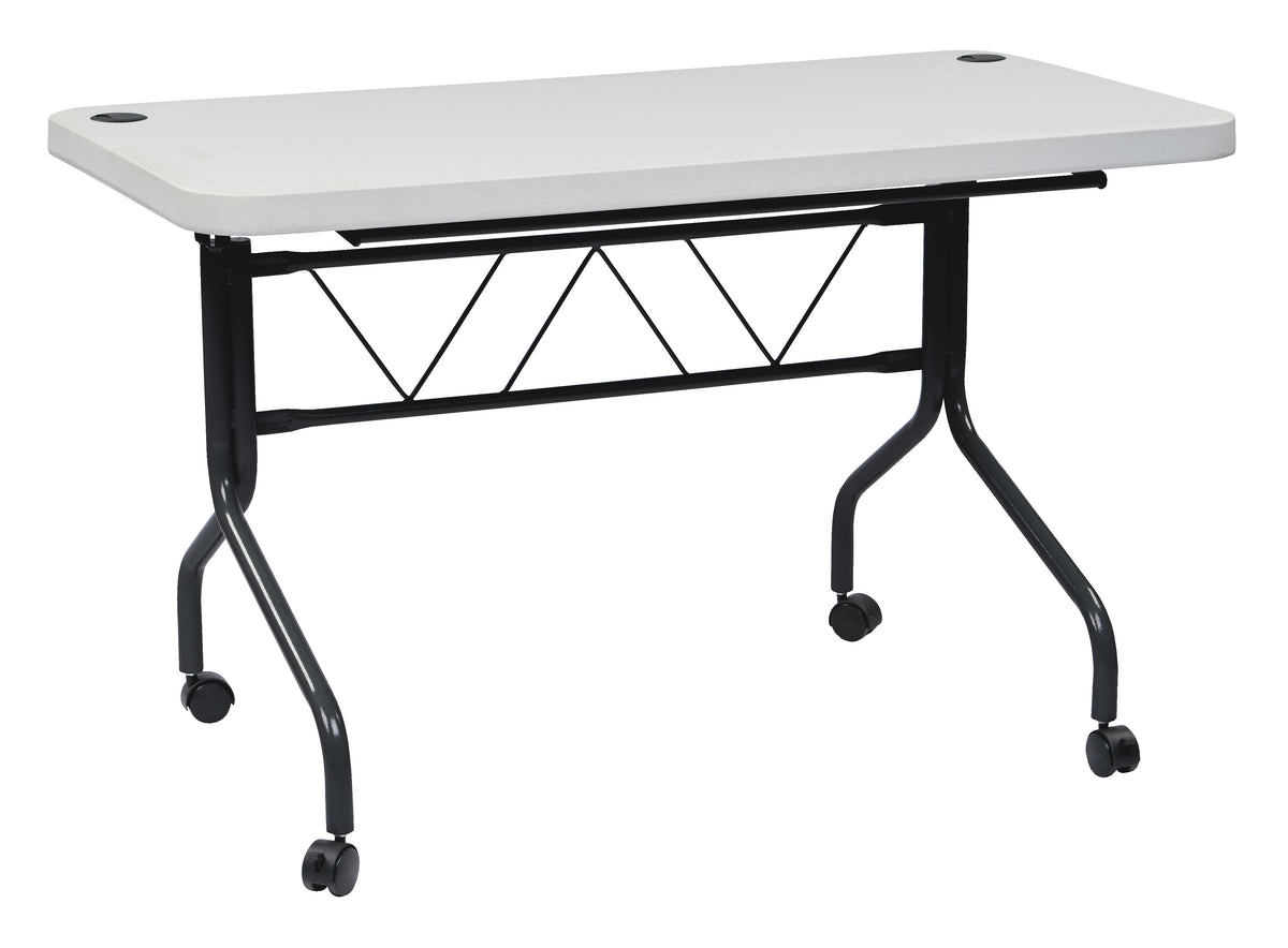 4’ Resin Multi Purpose Flip Table with Locking Casters