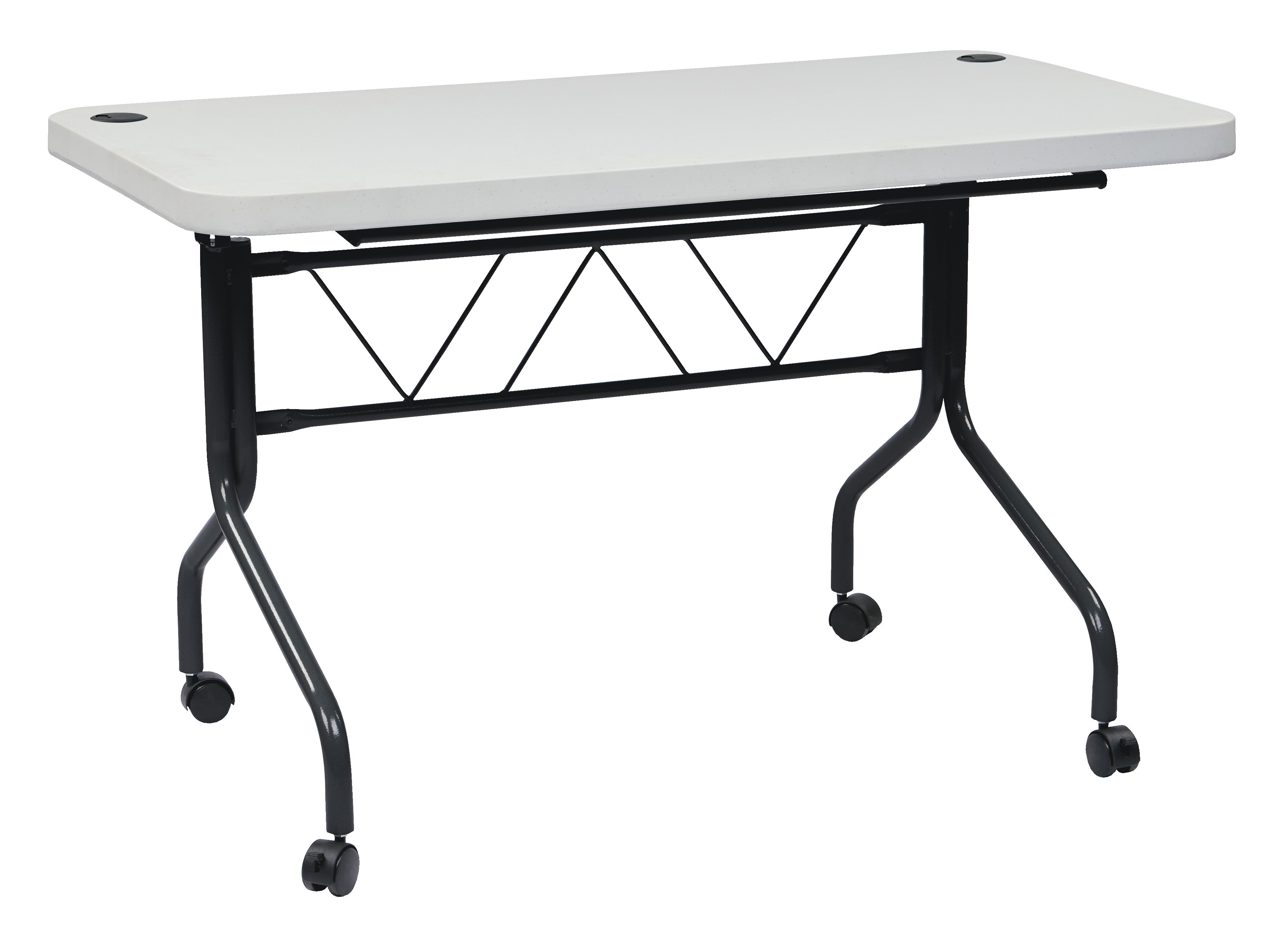 4’ Resin Multi Purpose Flip Table with Locking Casters