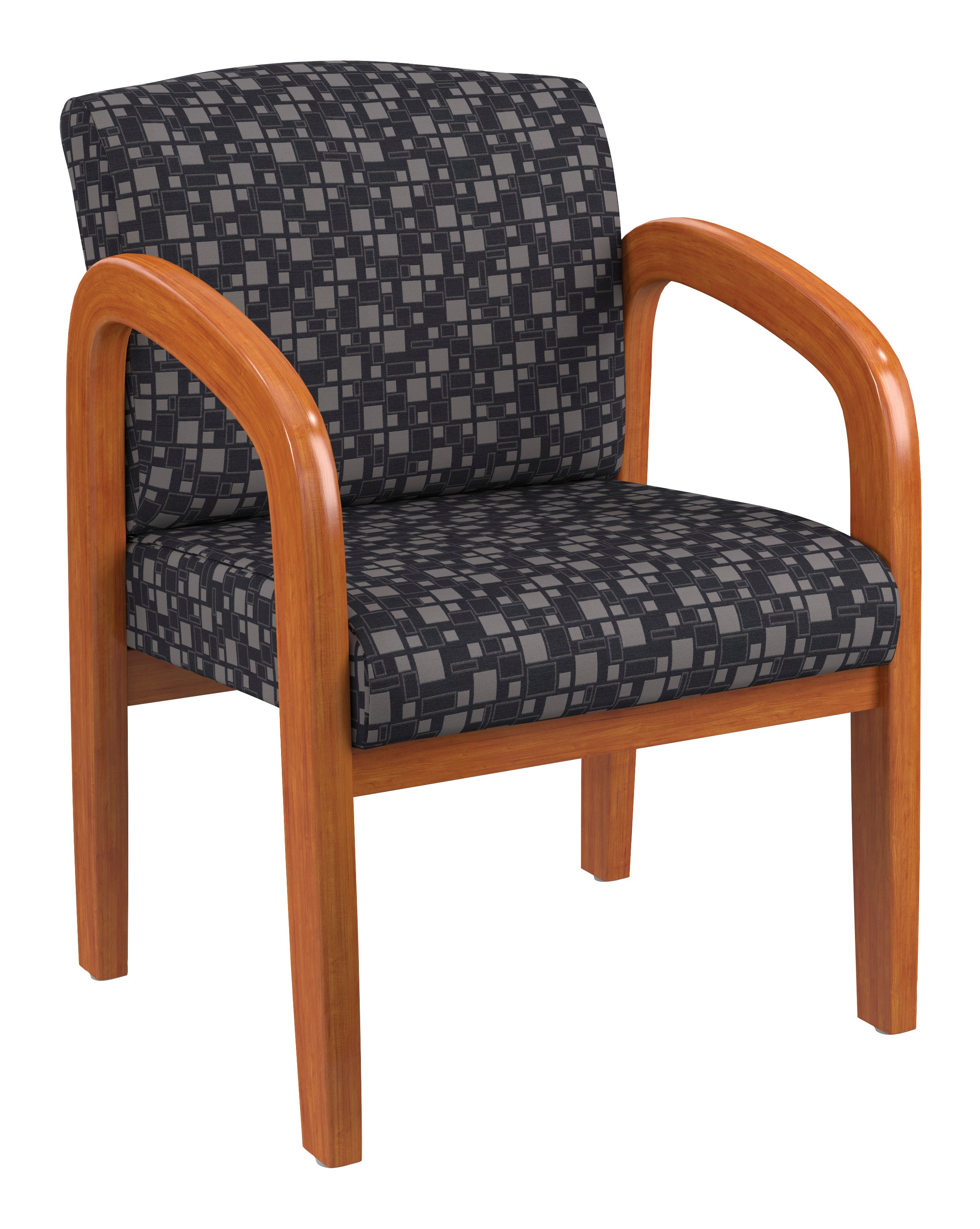 Medium Oak Finish Wood Visitor Chair